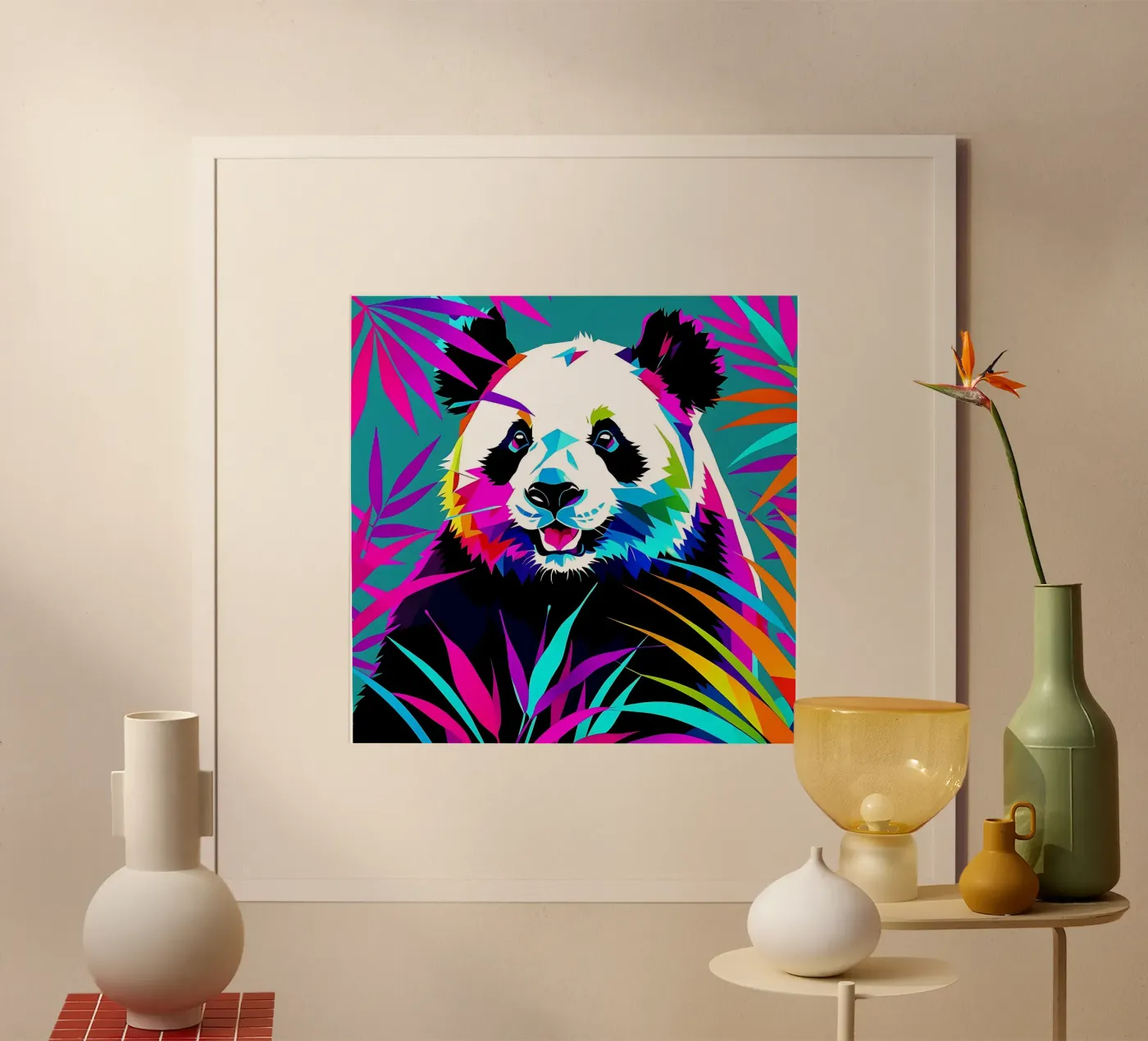 Panda_Stil_E_1 Poster von Tierisch bunt by LK