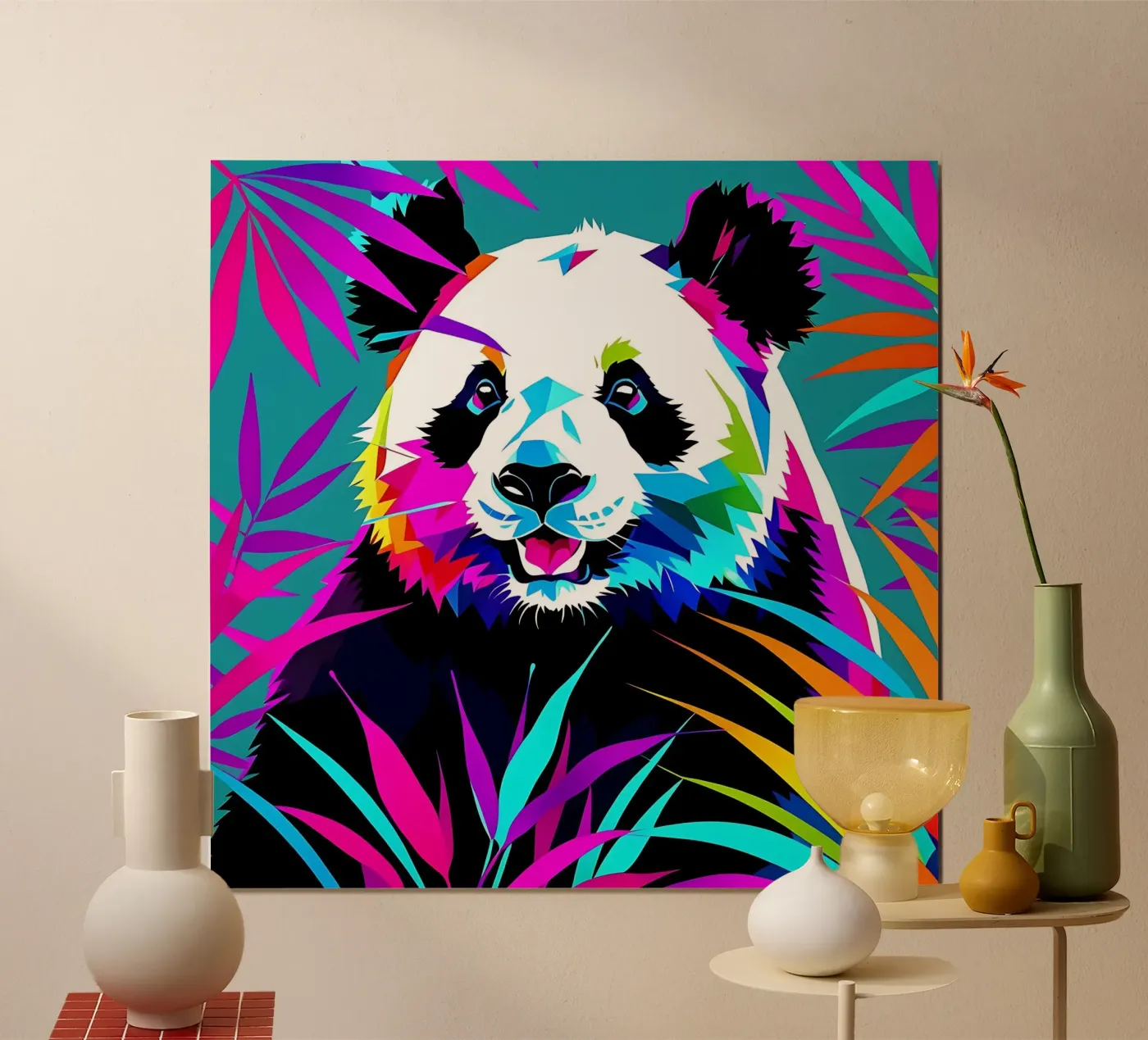 Panda_Stil_E_1 Poster von Tierisch bunt by LK