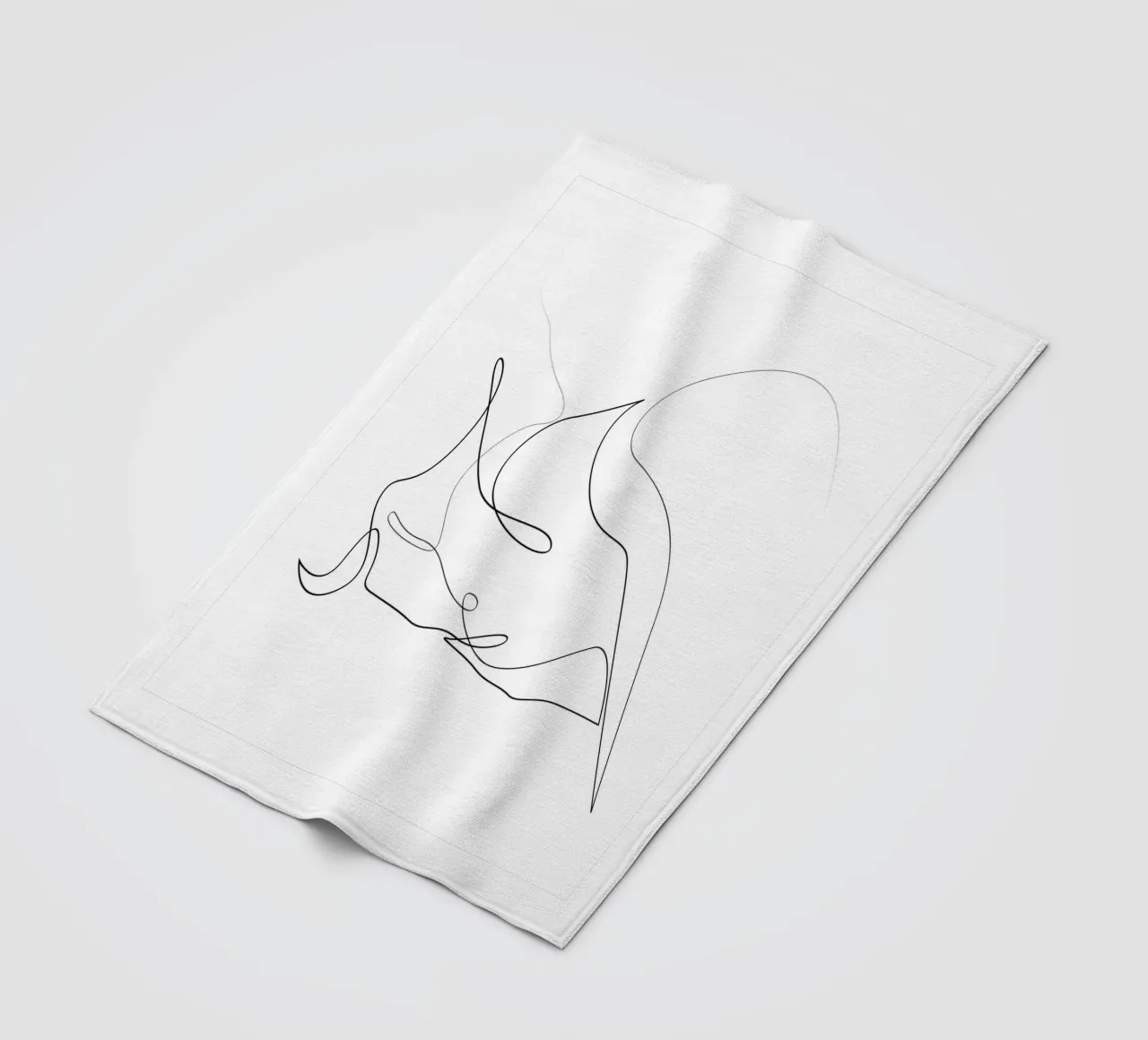 Line nude - A2503 fleece blanket by Addillum