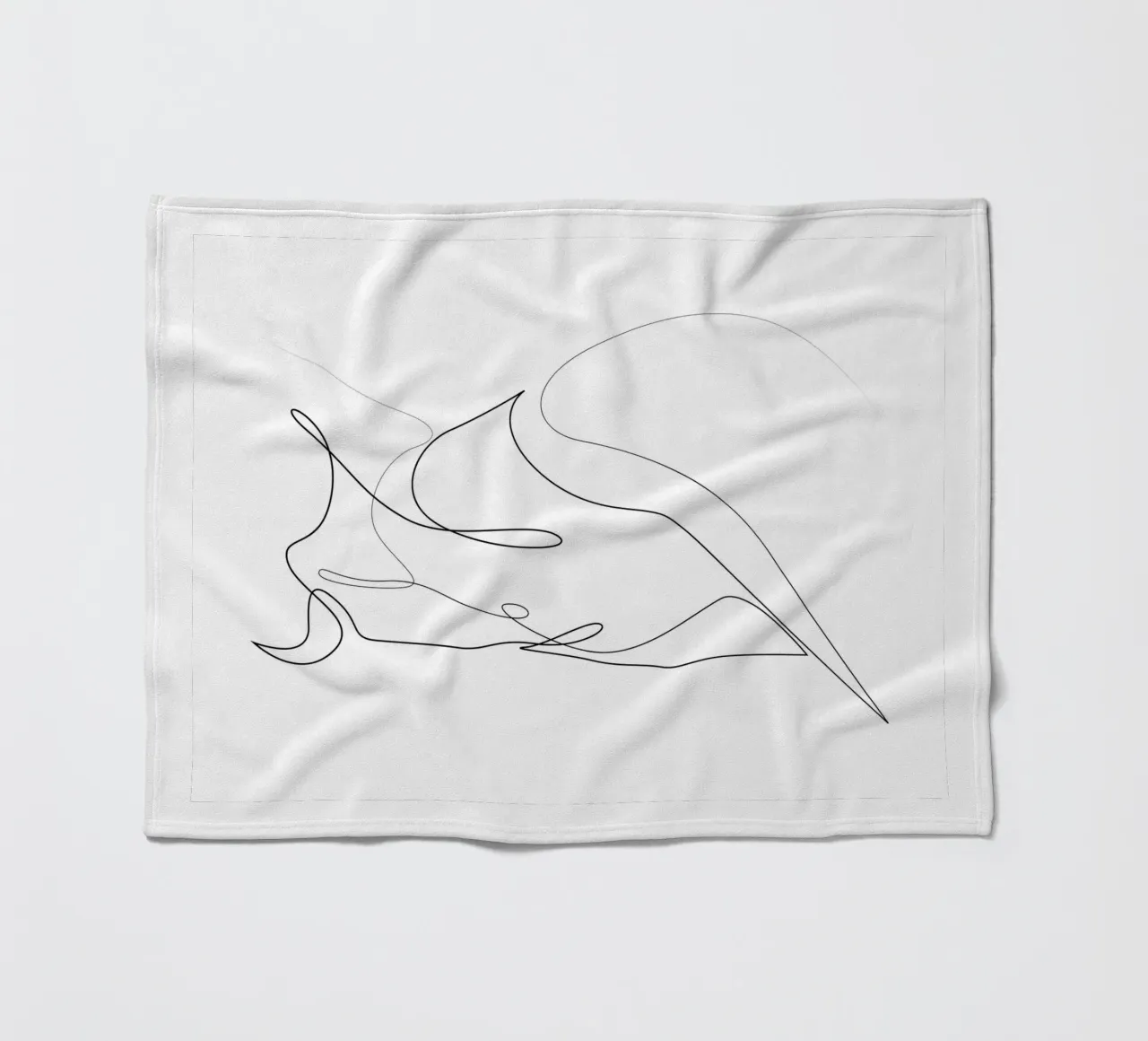 Line nude - A2503 fleece blanket by Addillum