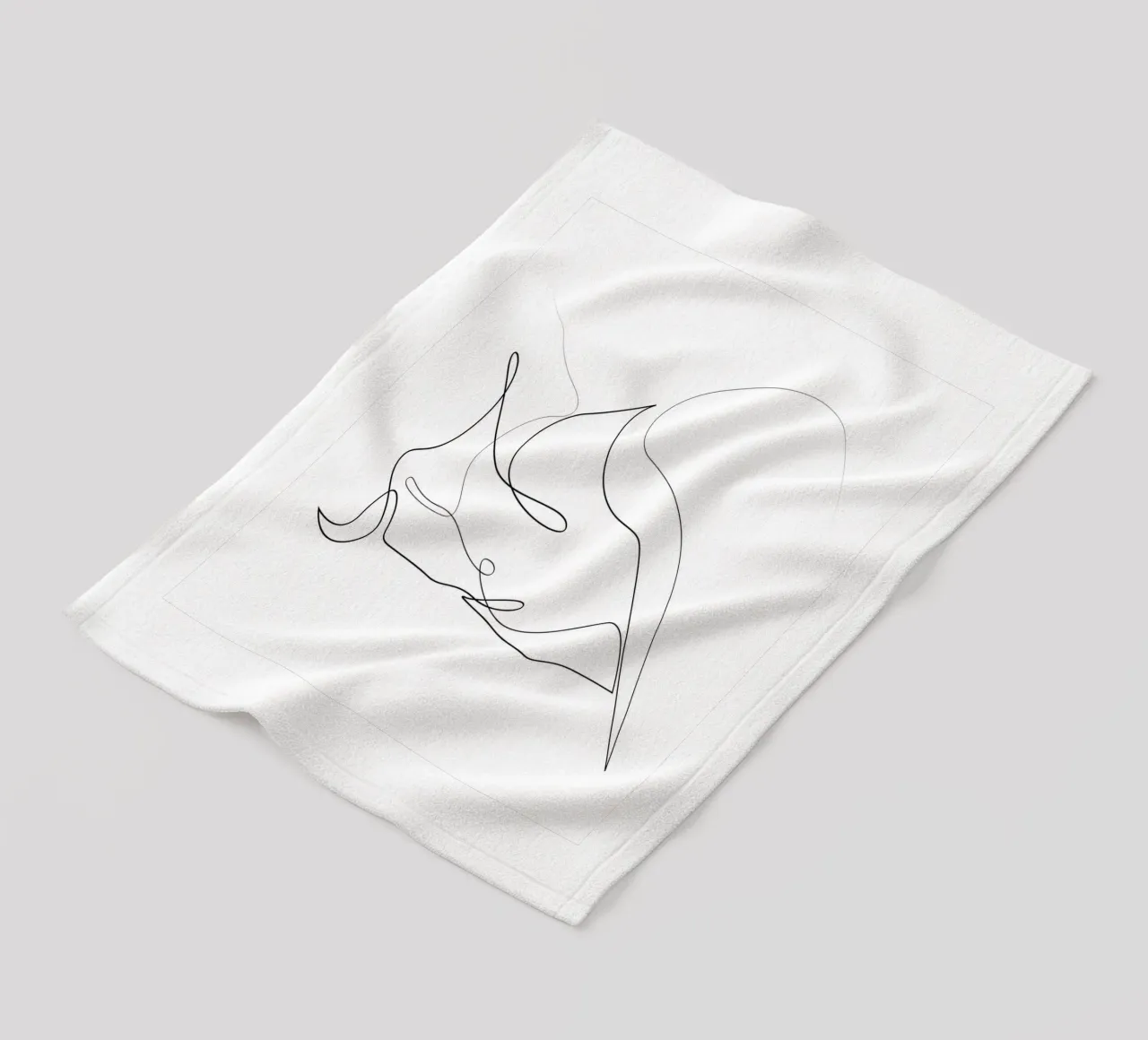 Line nude - A2503 fleece blanket by Addillum