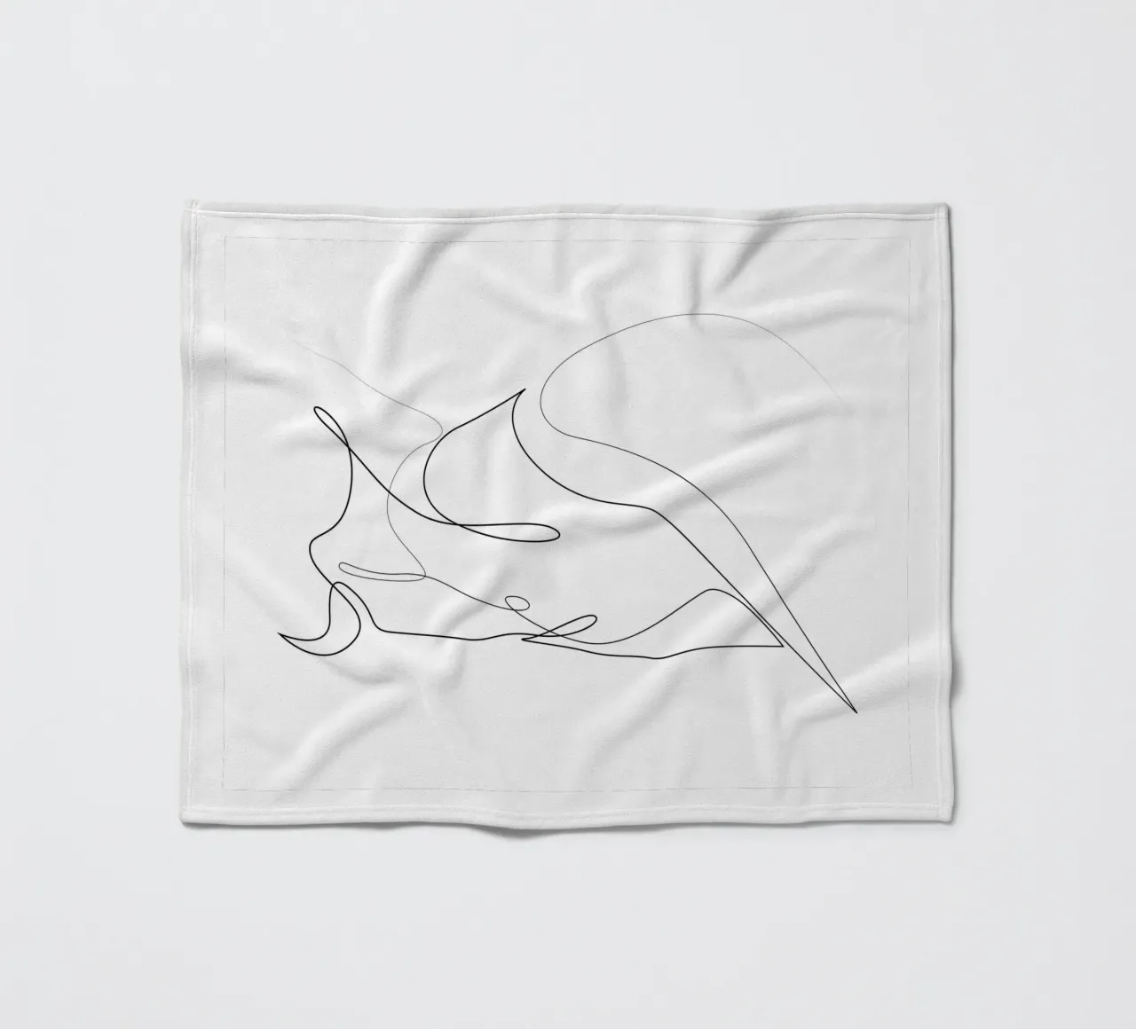 Line nude - A2503 fleece blanket by Addillum