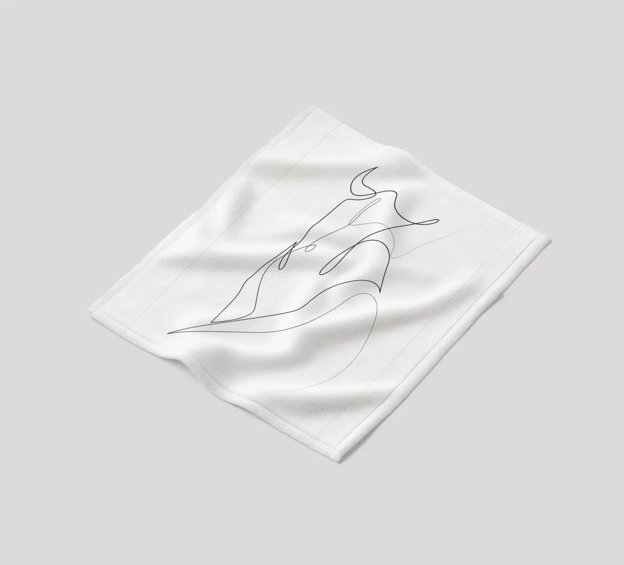 Line nude - A2503 fleece blanket by Addillum