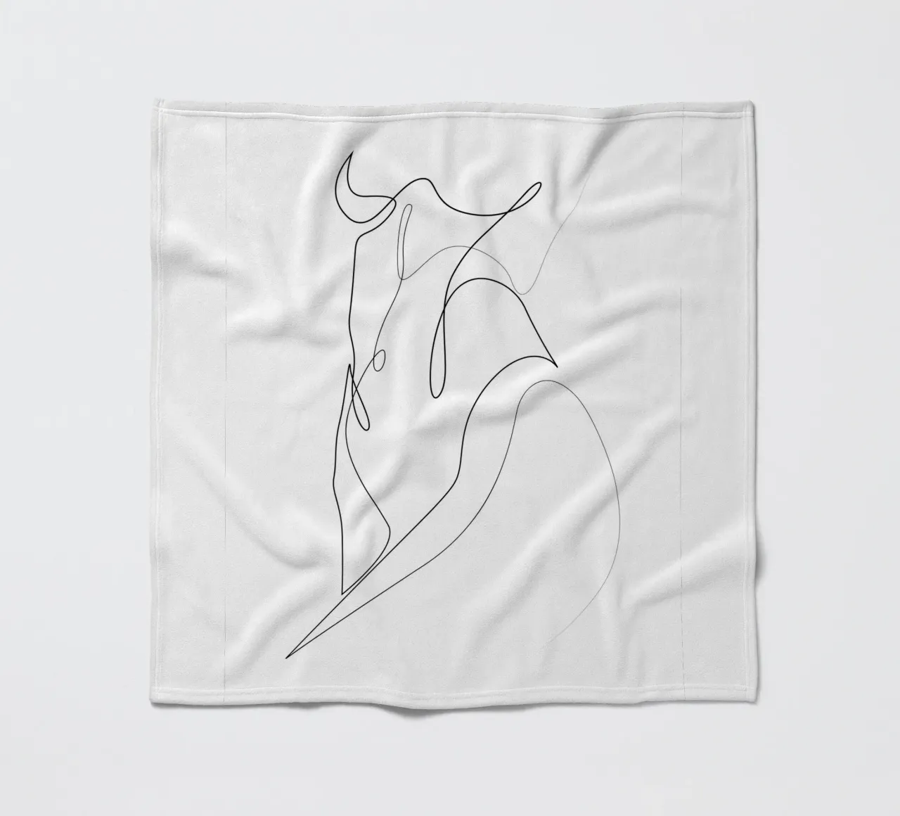 Line nude - A2503 fleece blanket by Addillum