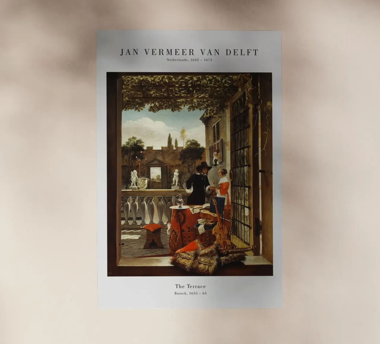 Jan Vermeer - La terrazza pellicola backlit da Old Masters