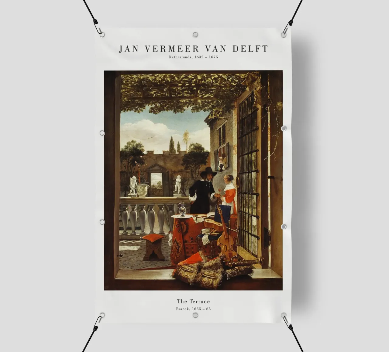 Jan Vermeer - La terrazza telo in pvc da Old Masters