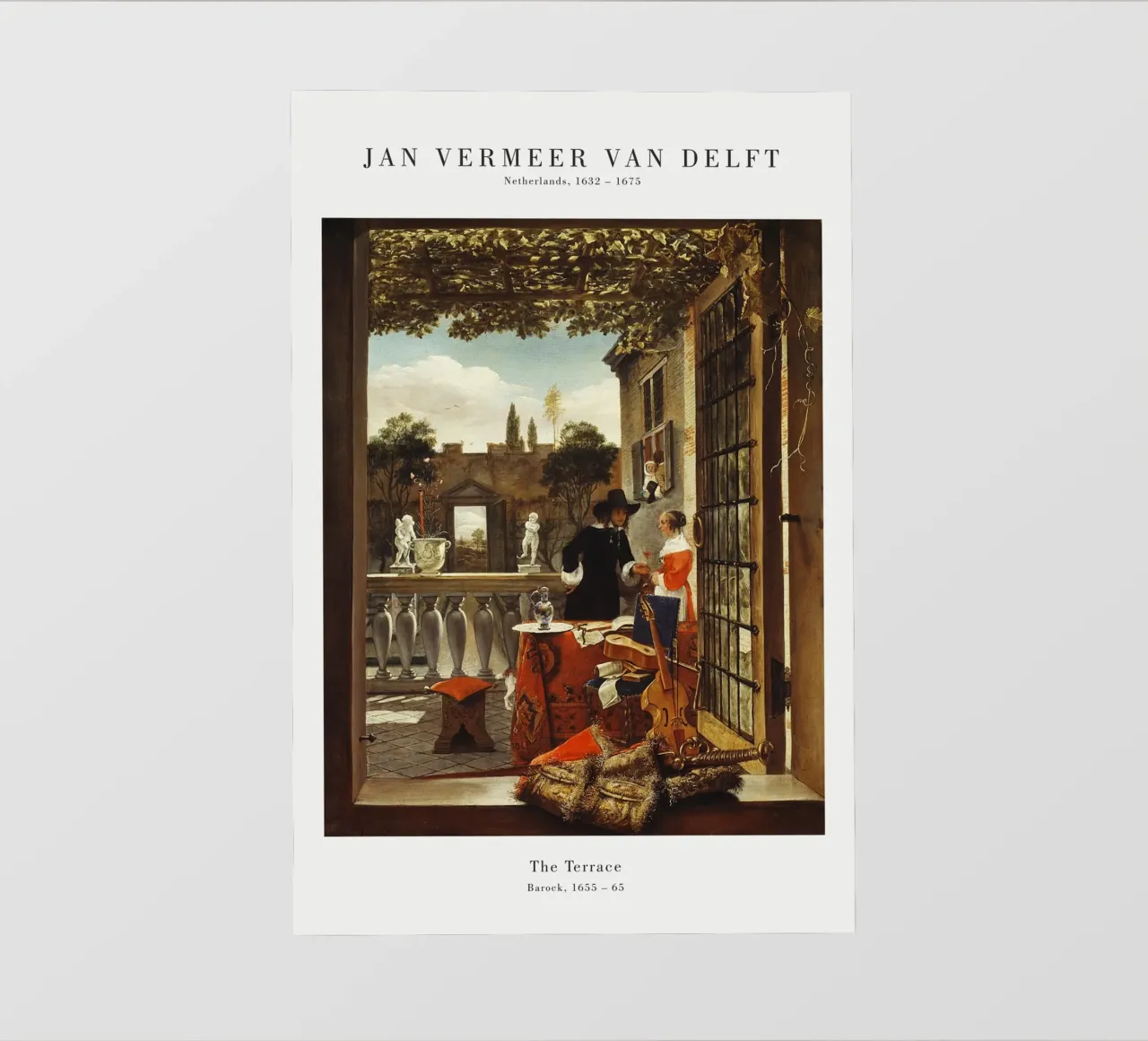 Jan Vermeer - La terrazza telo in pvc da Old Masters