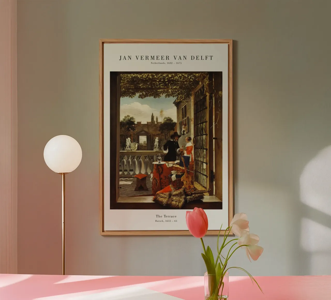 Jan Vermeer - La terrazza alluminio dibond da Old Masters