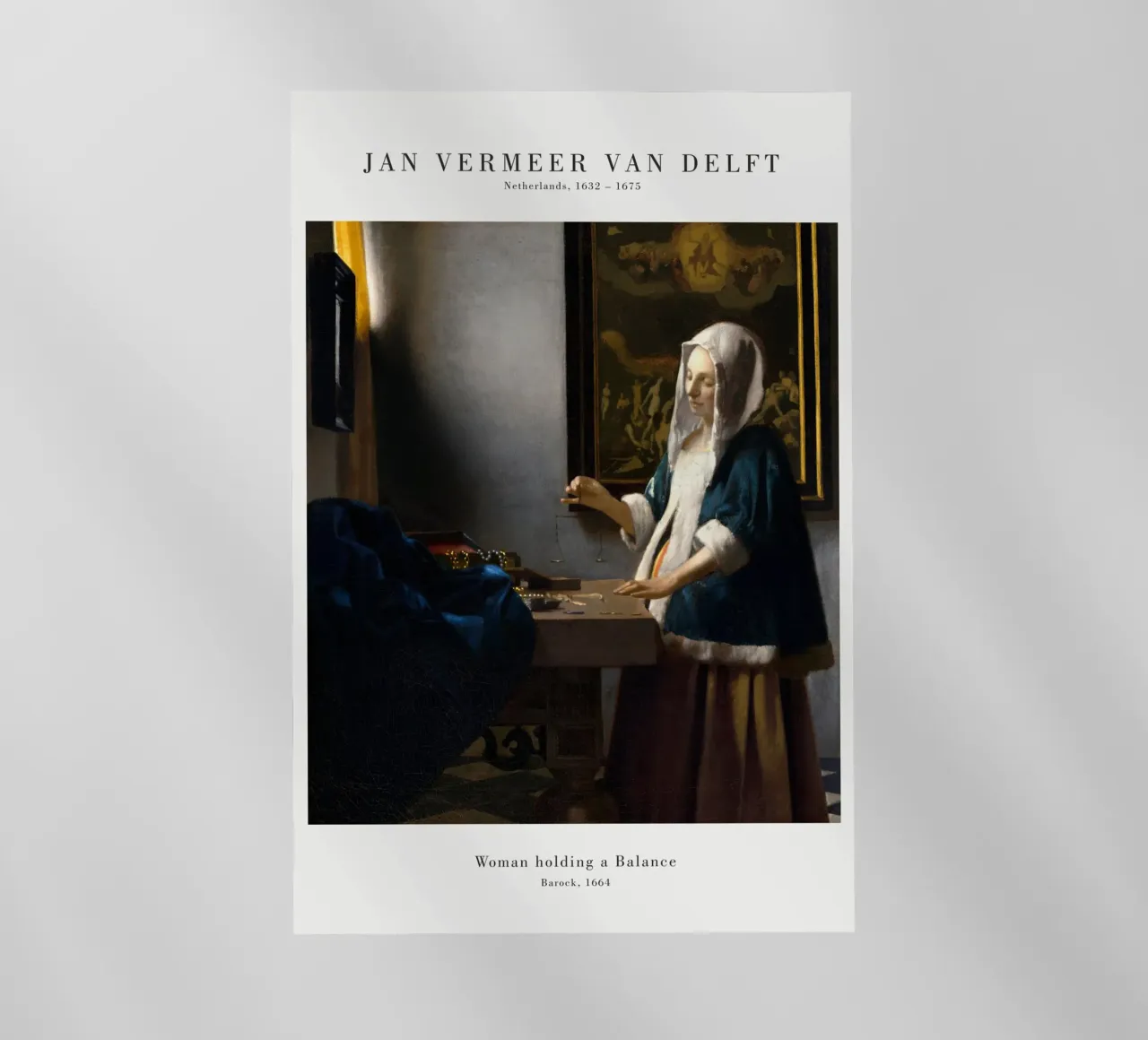 Jan Vermeer - Donna con bilancia pellicola backlit da Old Masters