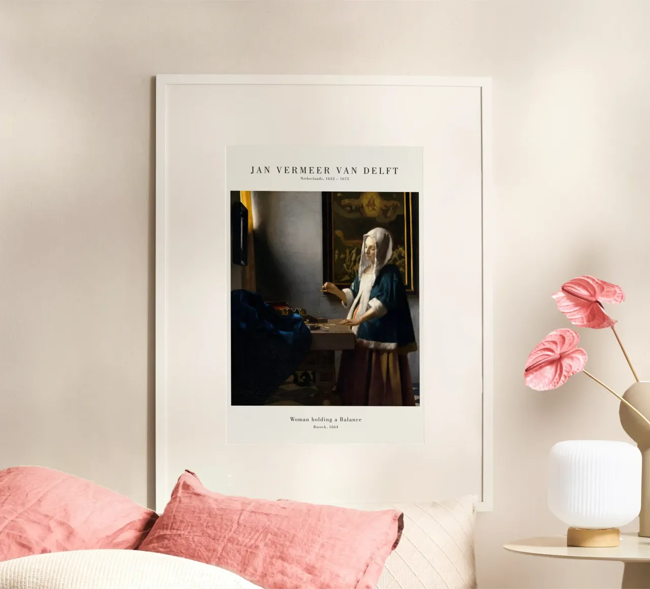 Jan Vermeer - Donna con bilancia carta hahnemühle da Old Masters