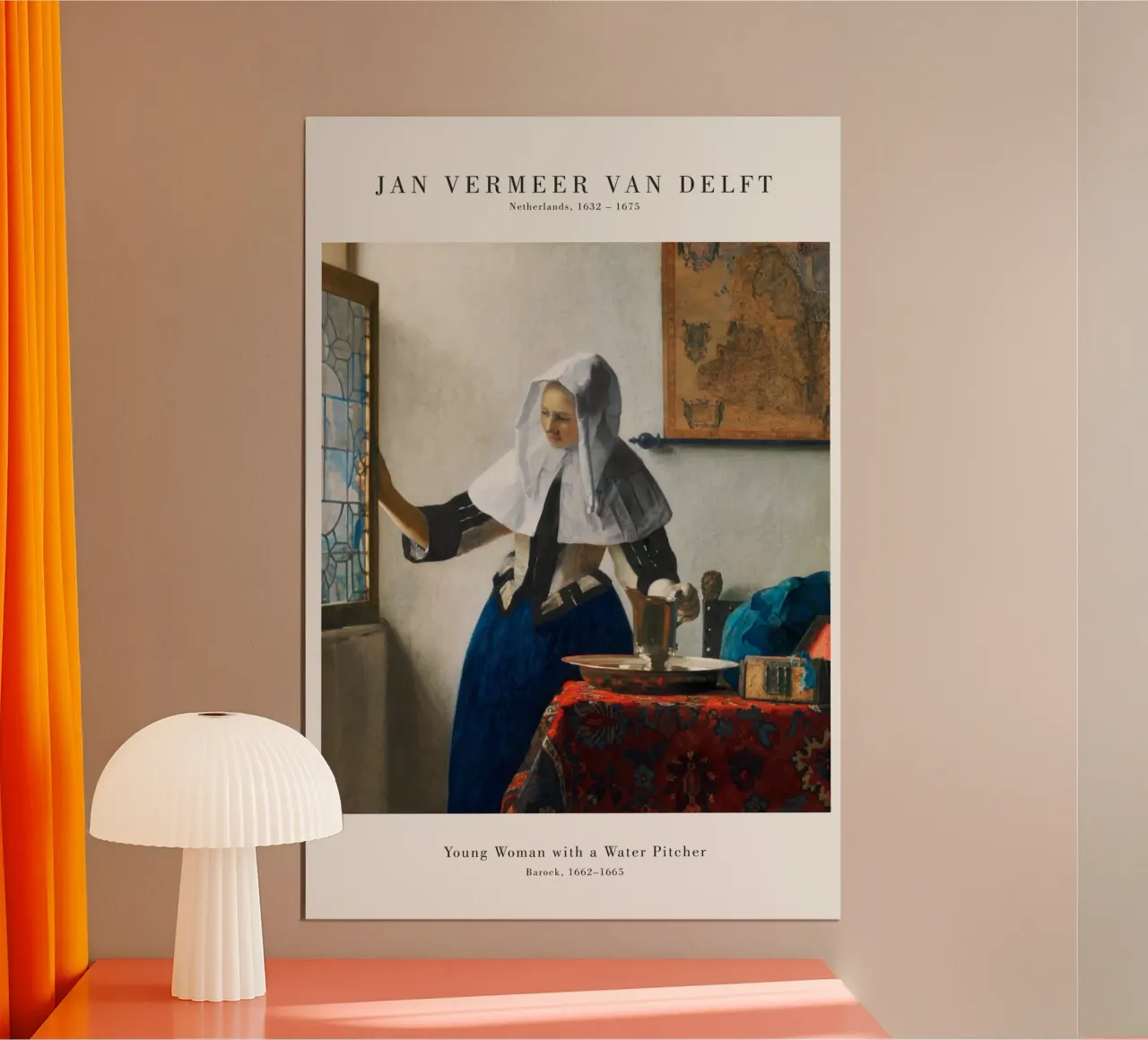 Jan Vermeer - Giovane donna con brocca carta hahnemühle da Old Masters