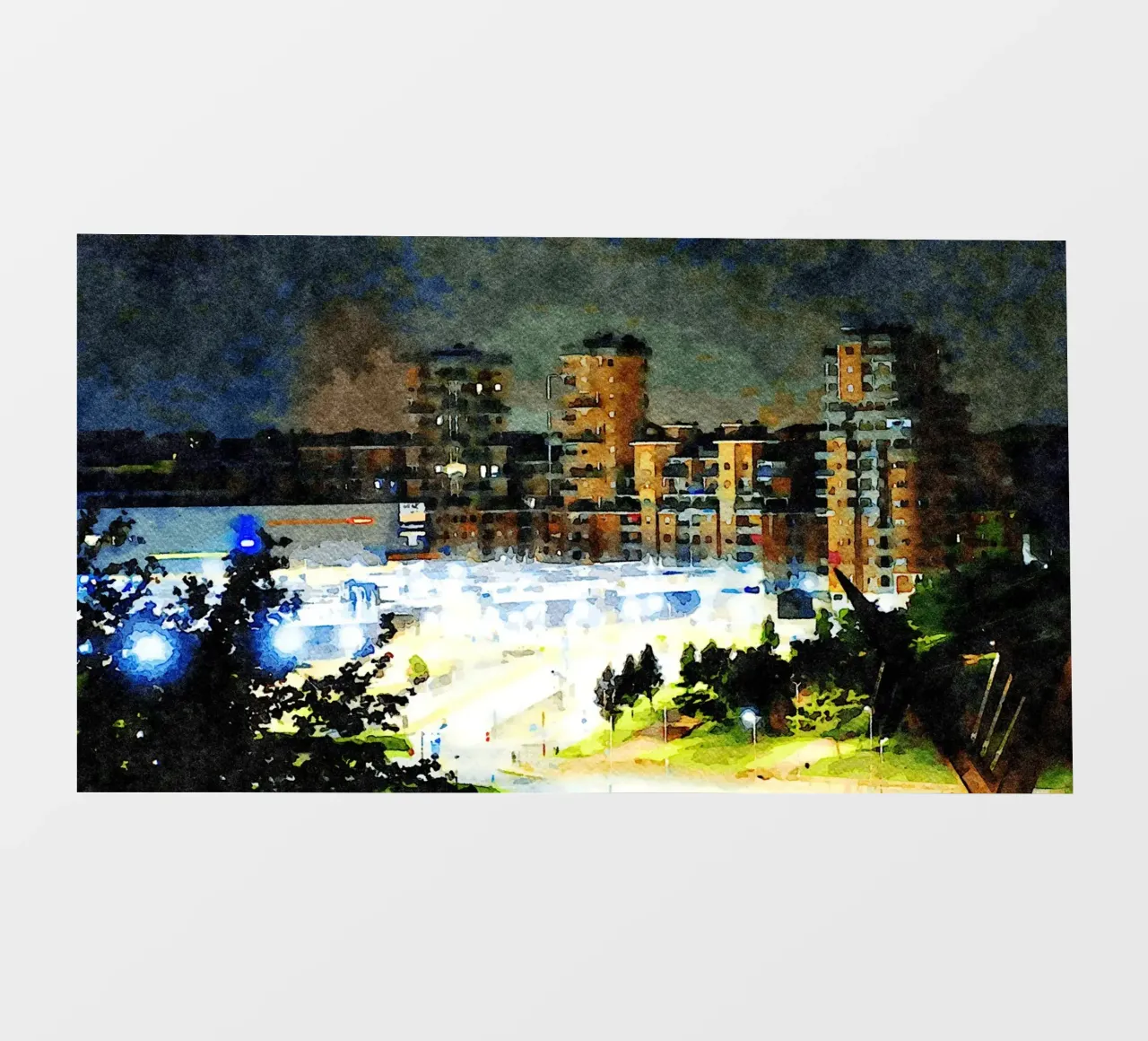 Torino di notte telo in pvc da Massimo Frascogna