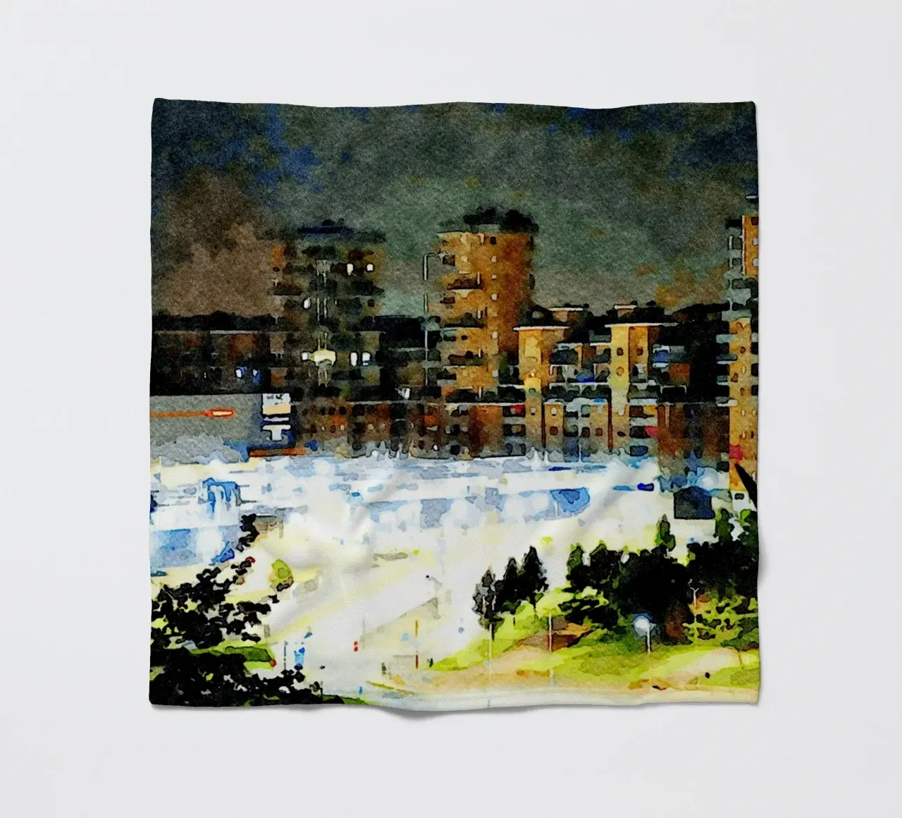 Torino di notte coperta in pile da Massimo Frascogna