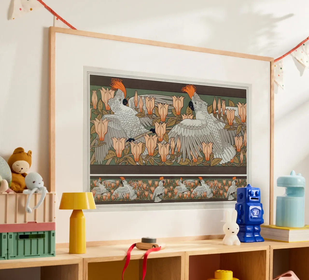 Maurice Pillard - Verneuil Cacatoës en magnolia poster met aluminium frame van Old Masters