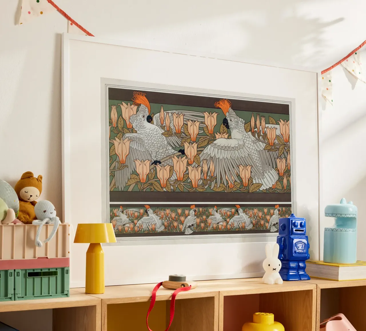 Maurice Pillard - Verneuil Cacatoës en magnolia poster met aluminium frame van Old Masters
