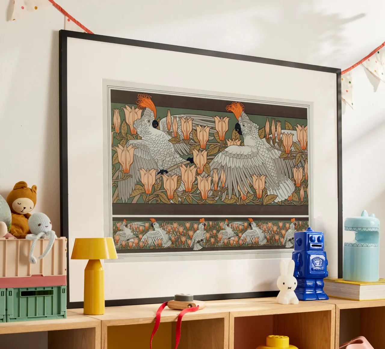 Maurice Pillard - Verneuil Cacatoës en magnolia poster met aluminium frame van Old Masters