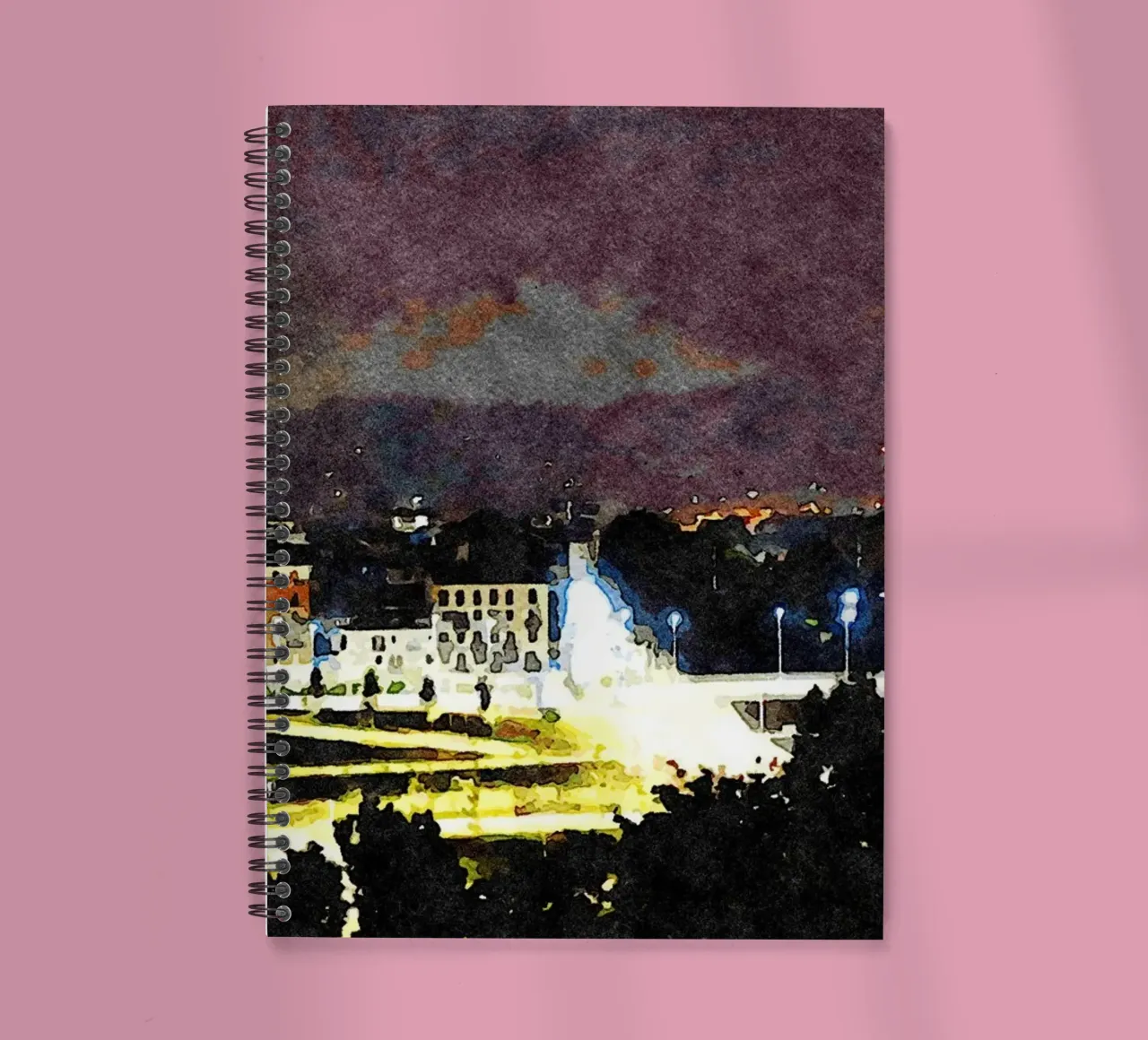 Torino by night spiral notebook by Massimo Frascogna