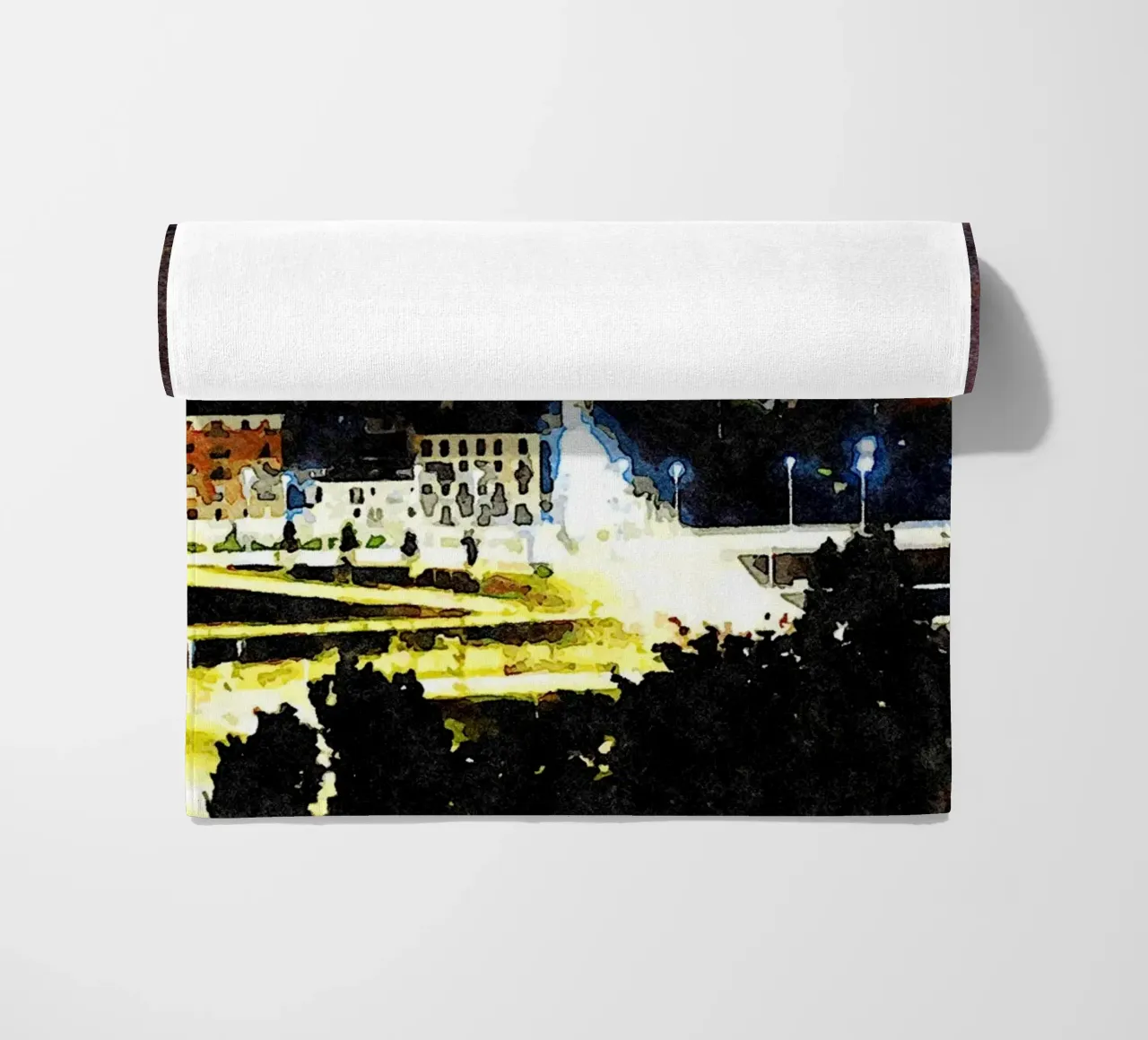 Torino di notte telo mare da Massimo Frascogna