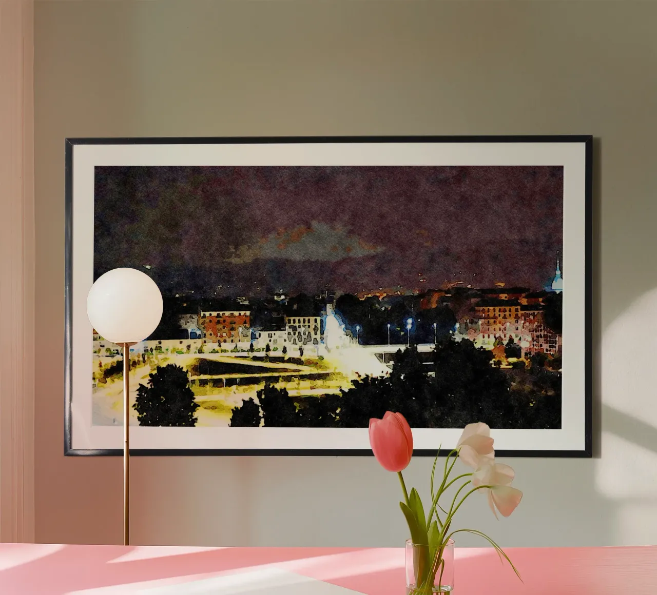 Torino di notte carta hahnemühle da Massimo Frascogna