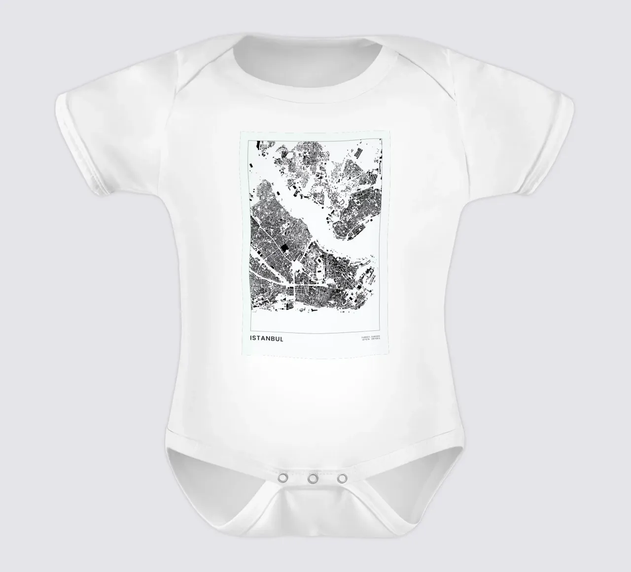 Istanbul body neonato maniche corte da The Cartography Collection
