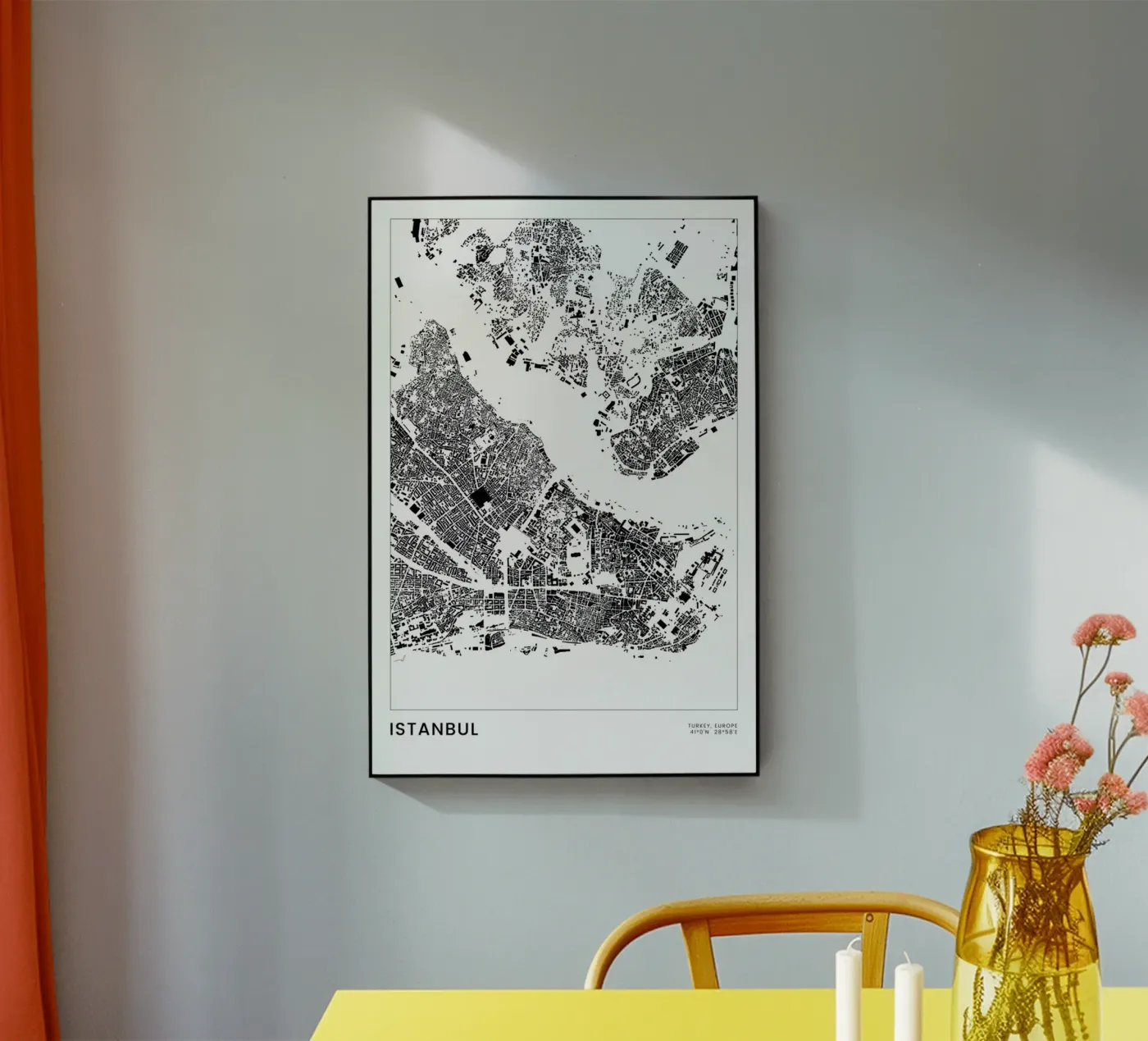 Istanbul Acryl-Glas von The Cartography Collection