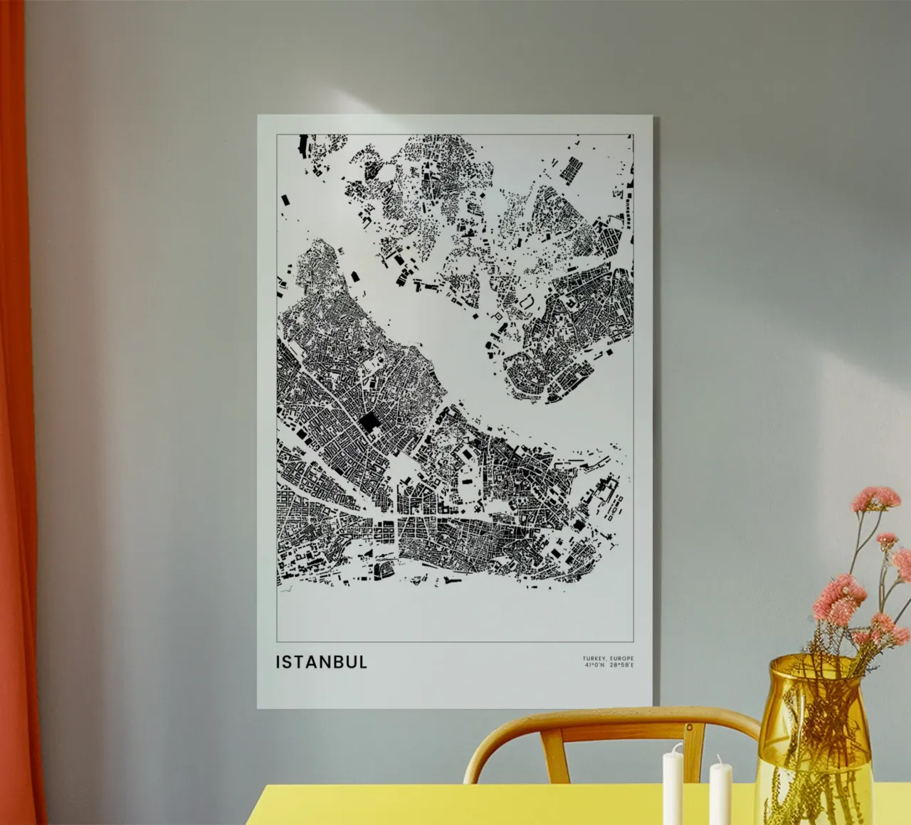 Istanbul acrylic glass by The Cartography Collection