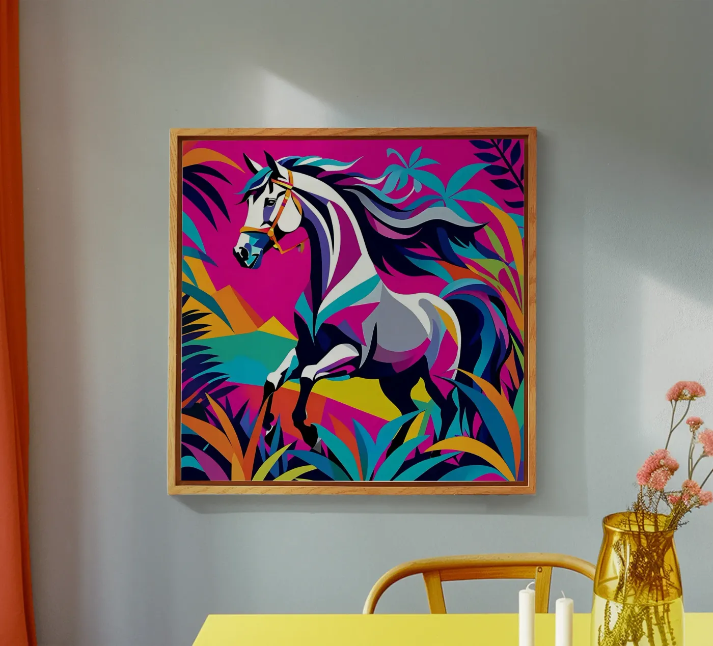 Paard_stijl_E_1 acryl van Tierisch bunt by LK