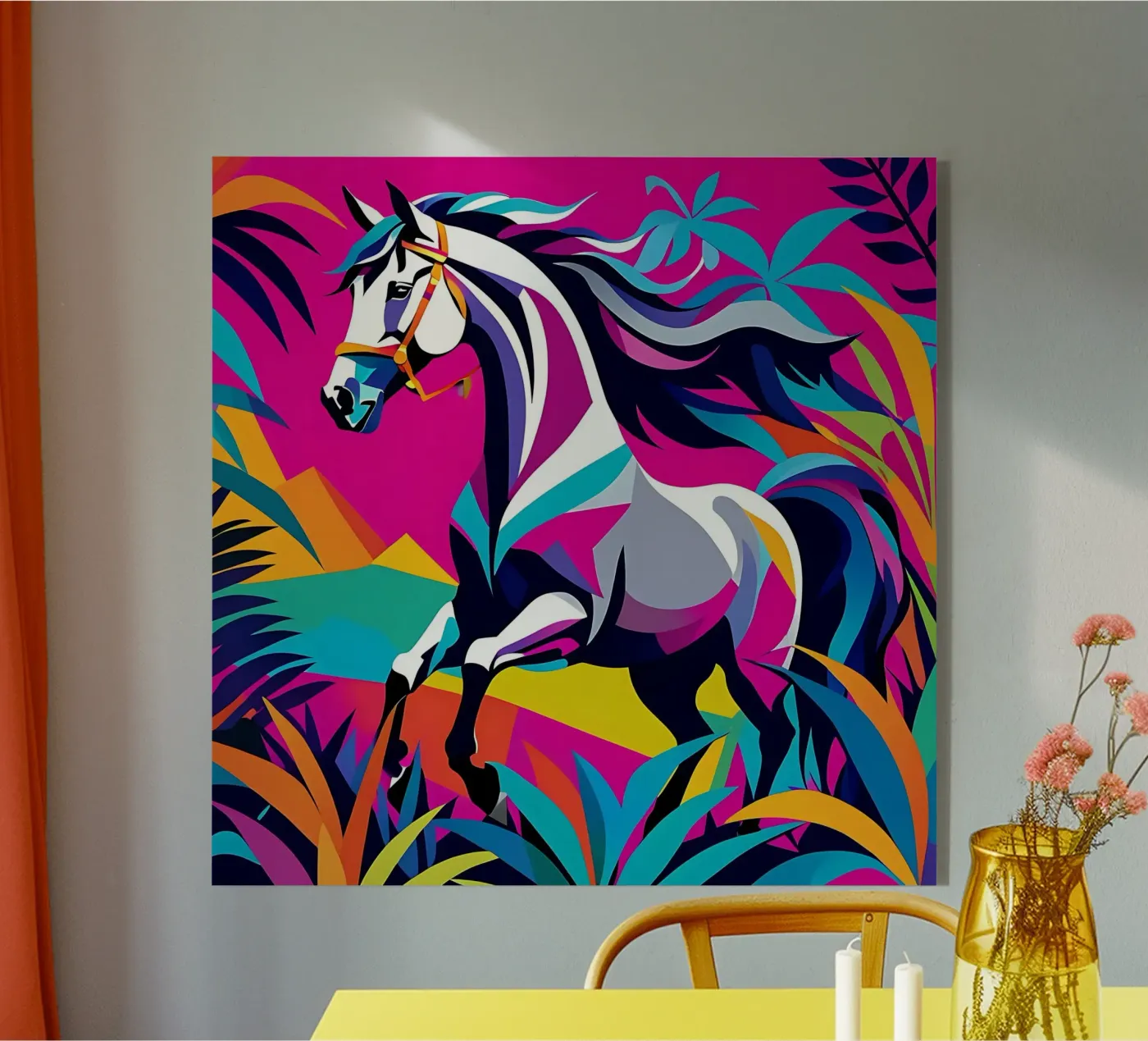 Paard_stijl_E_1 acryl van Tierisch bunt by LK