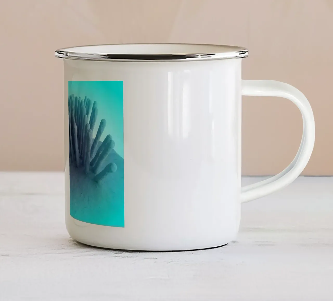 Sotto il mare tazza in smalto da Massimo Frascogna