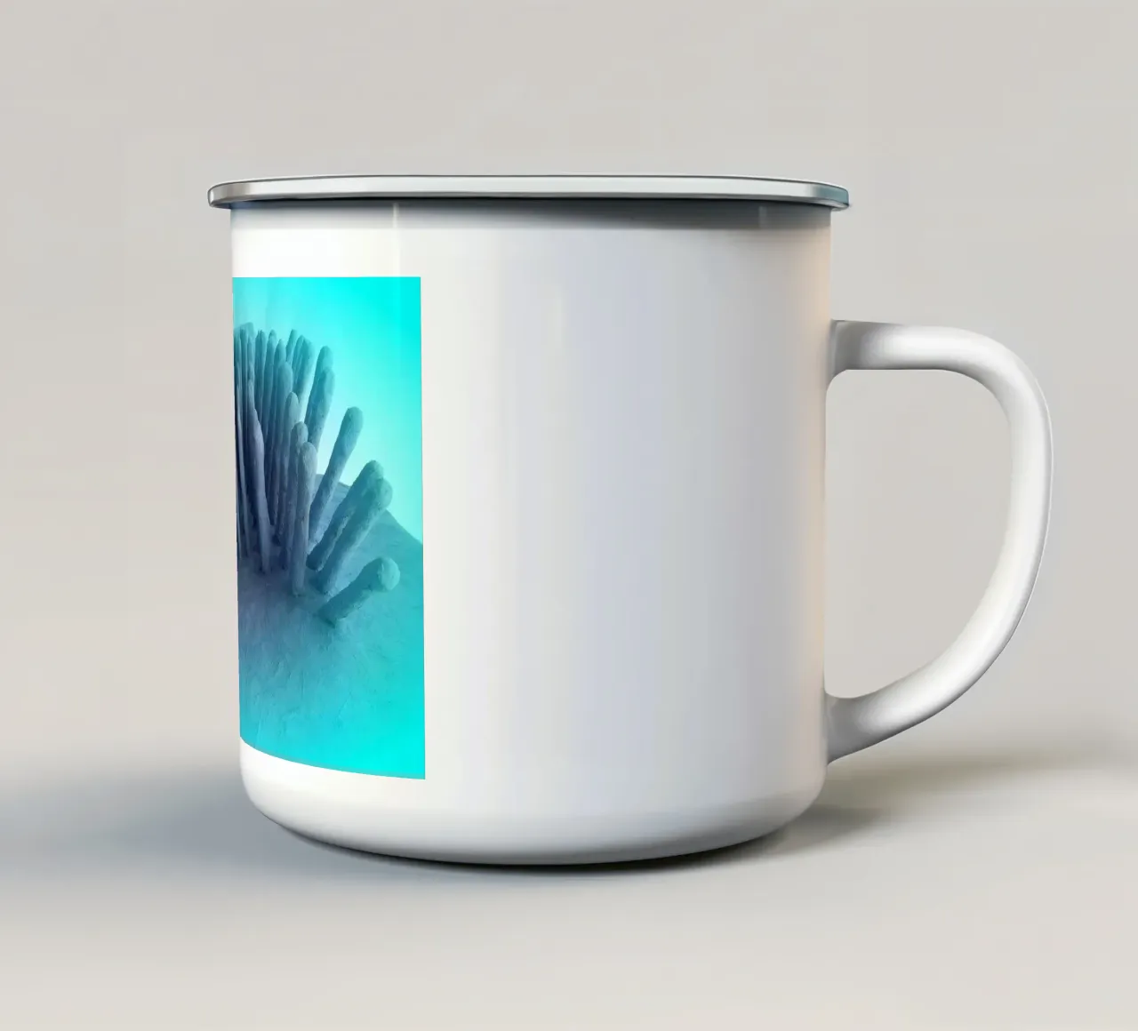 Sotto il mare tazza in smalto da Massimo Frascogna