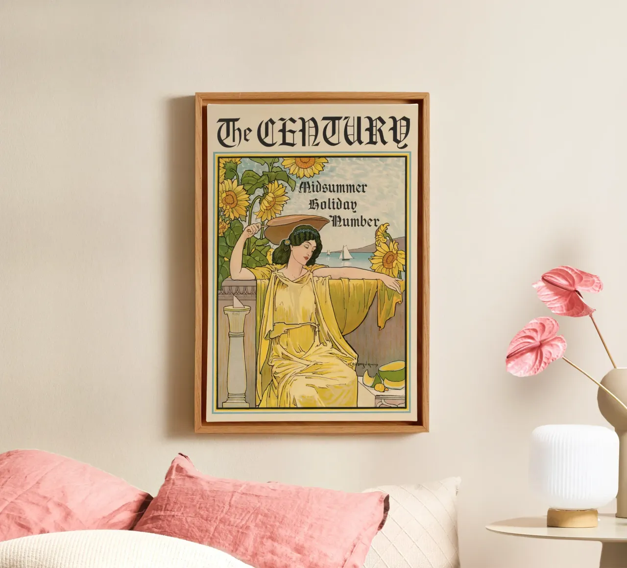 Poster d'epoca - Il secolo tela con Cornice a cassetta da Old Masters