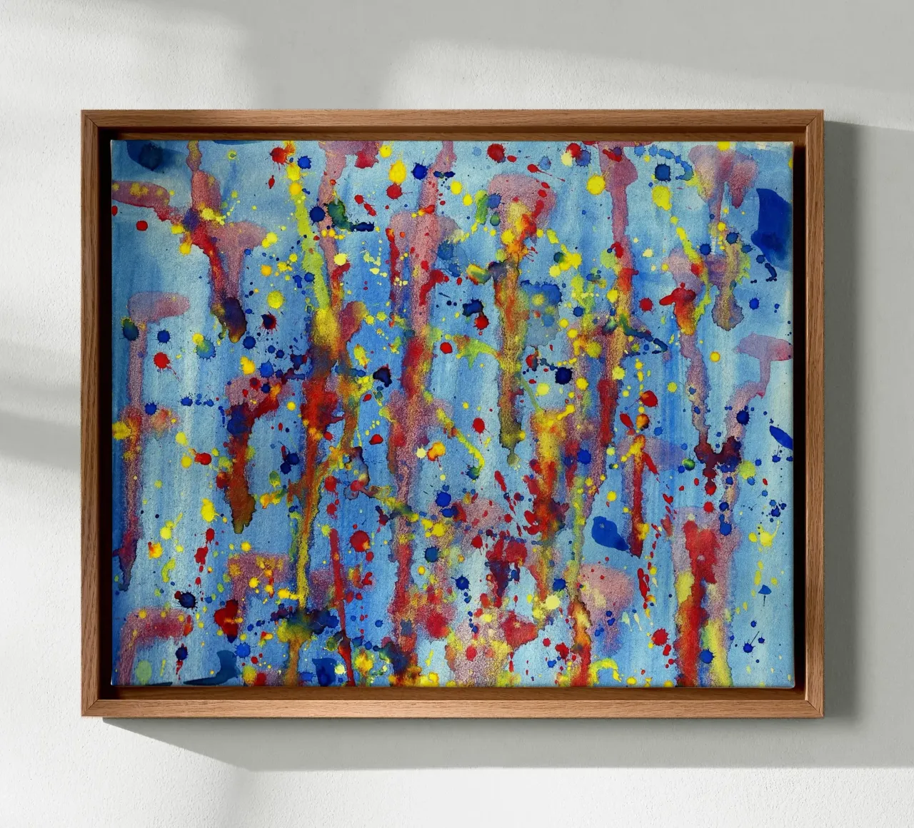 Schetsen in aquarelverf canvas met Baklijst van Massimo Frascogna