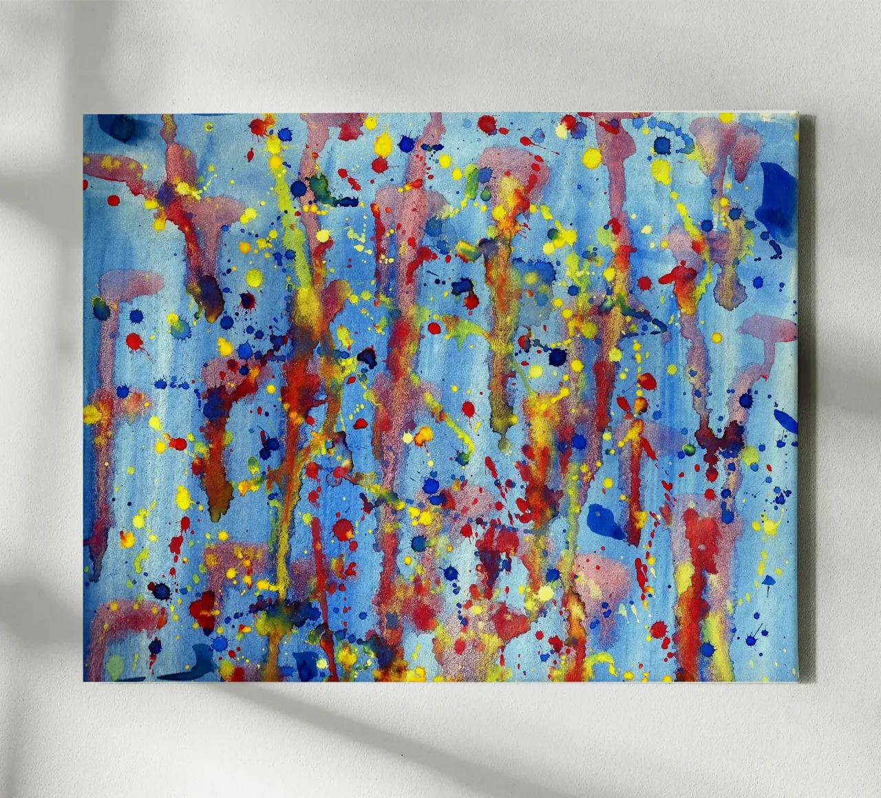 Schetsen in aquarelverf canvas met Baklijst van Massimo Frascogna