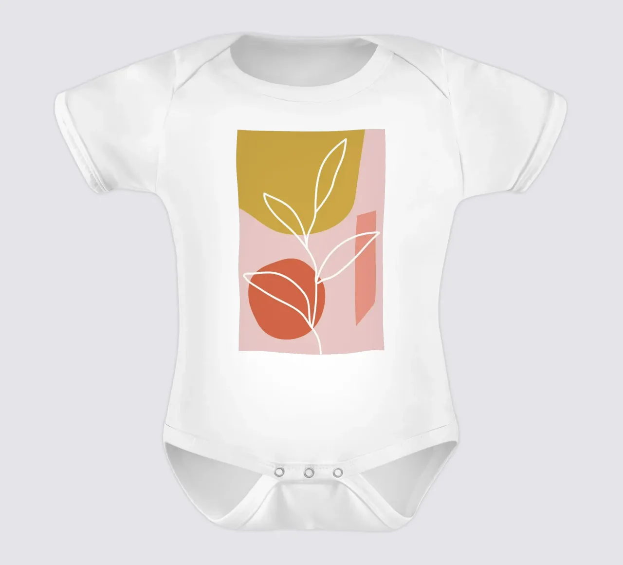 Grow short-sleeve baby romper by Pure