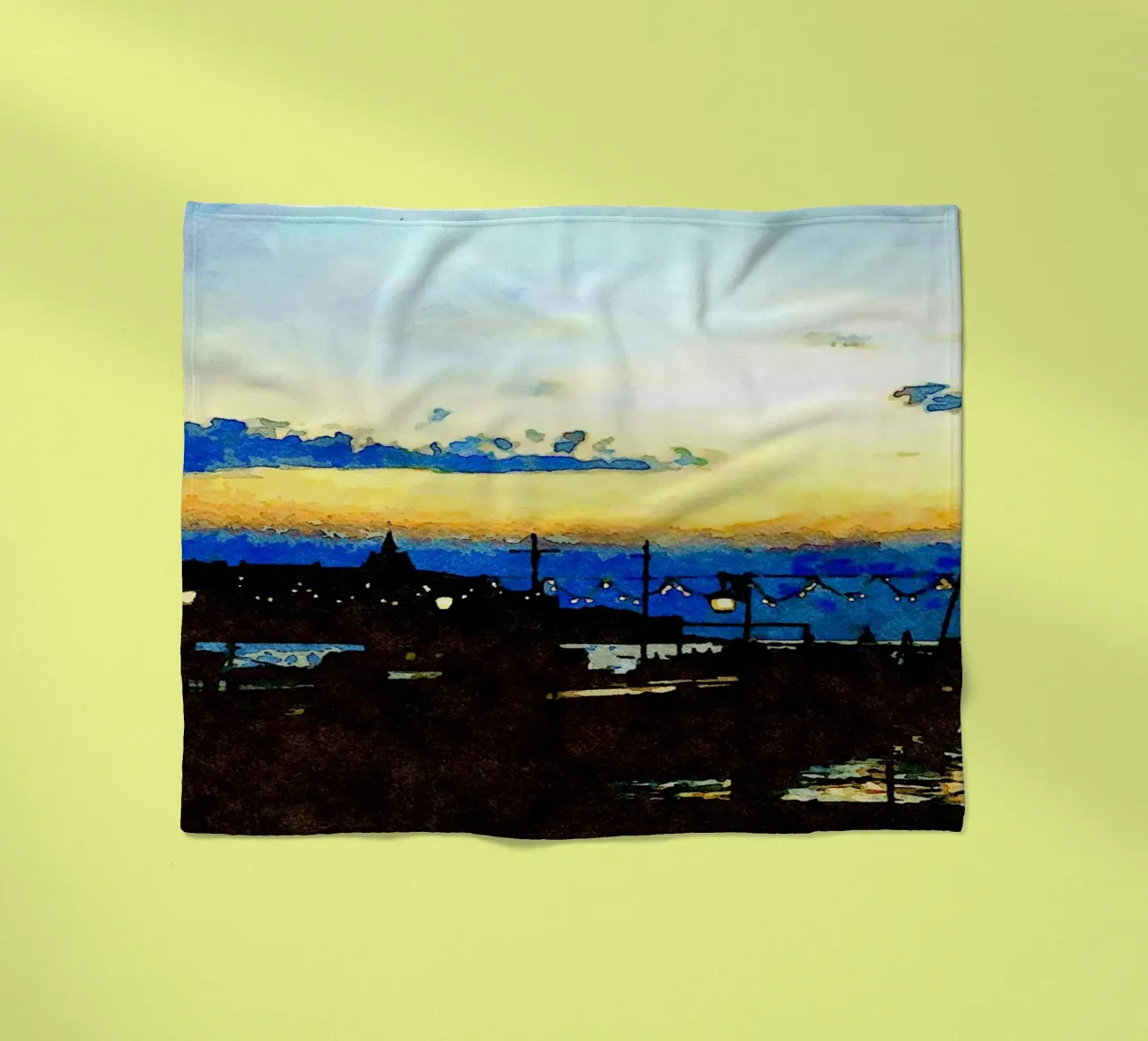 Tramonto su Venezia coperta in pile da Massimo Frascogna
