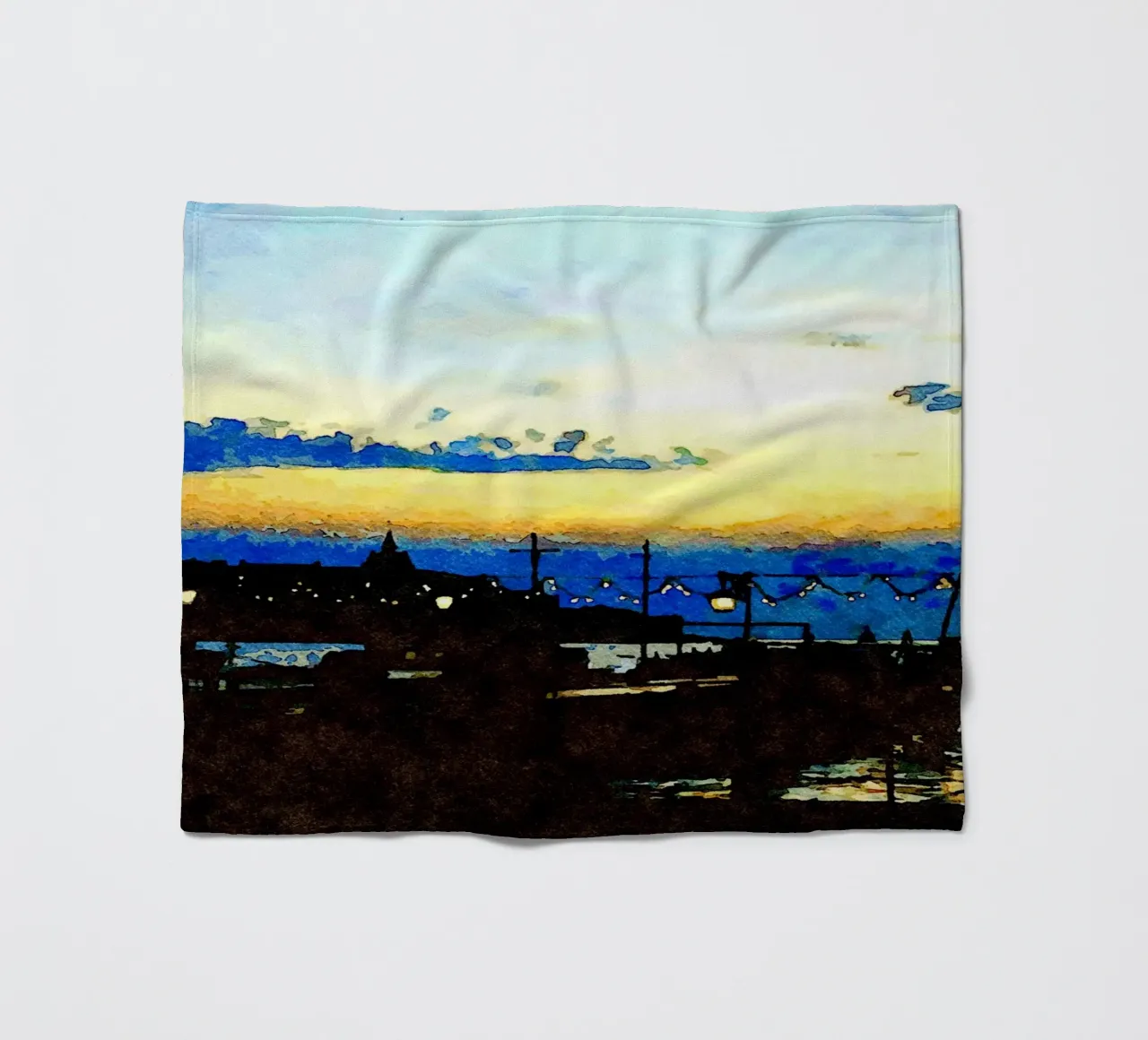Tramonto su Venezia coperta in pile da Massimo Frascogna