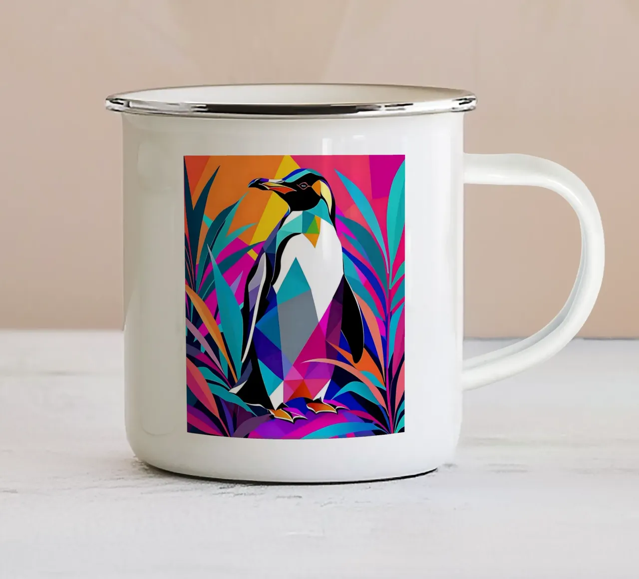 Pinguino_Stil_E_1 tazza in smalto da Tierisch bunt by LK