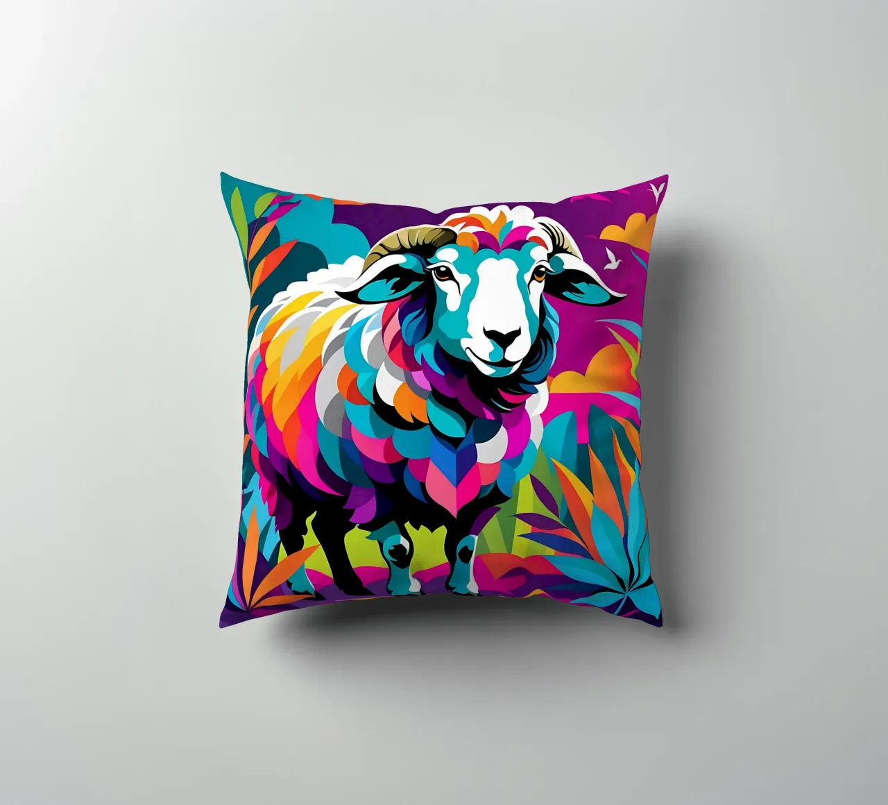 Pecora_Stile_E_2 cuscino da Tierisch bunt by LK