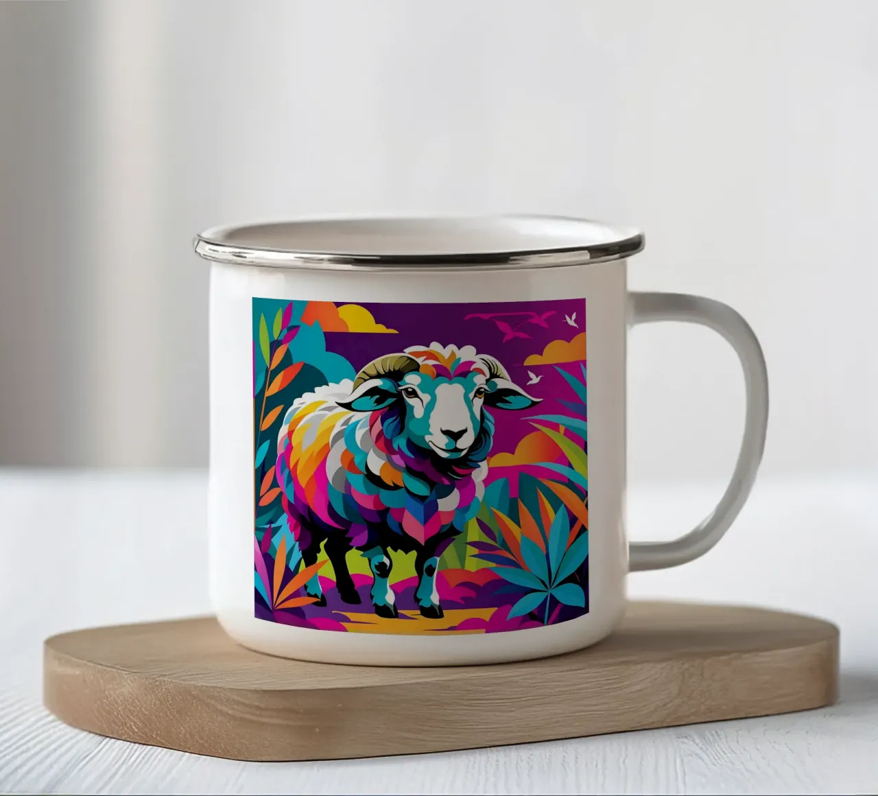 Pecora_Stile_E_2 tazza in smalto da Tierisch bunt by LK