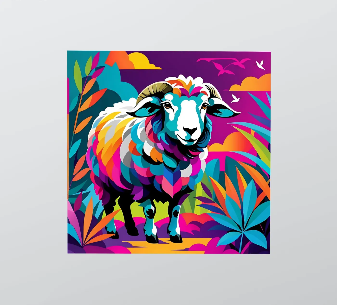 Pecora_Stile_E_2 adesivo da Tierisch bunt by LK