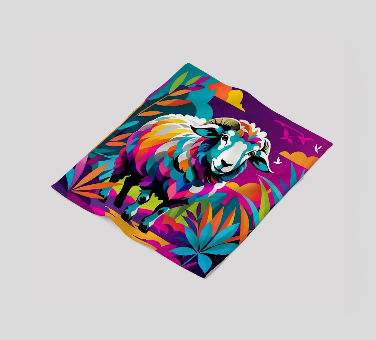 Schaf_Stil_E_2 Fleecedecke von Tierisch bunt by LK