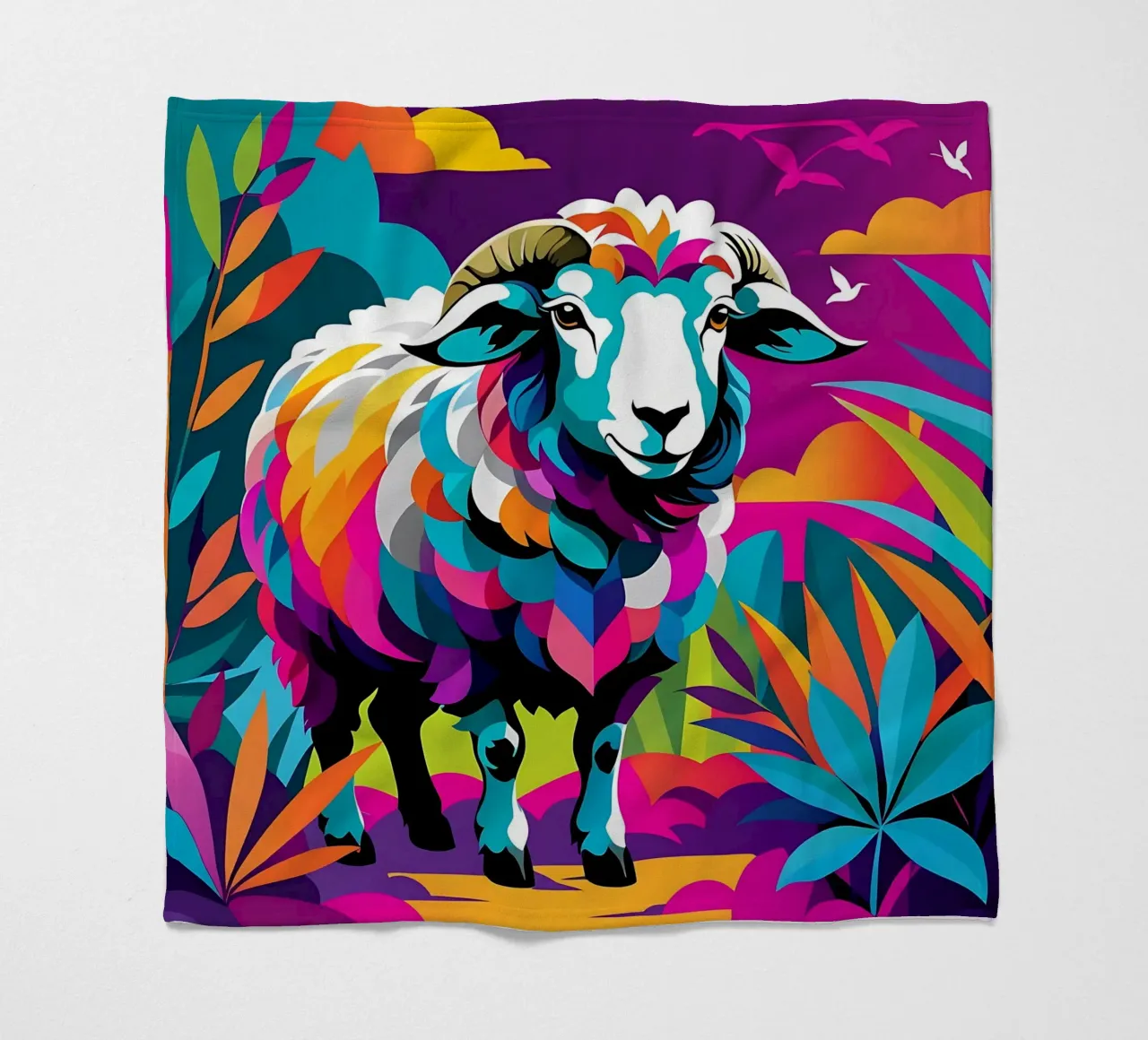 Schaf_Stil_E_2 Fleecedecke von Tierisch bunt by LK