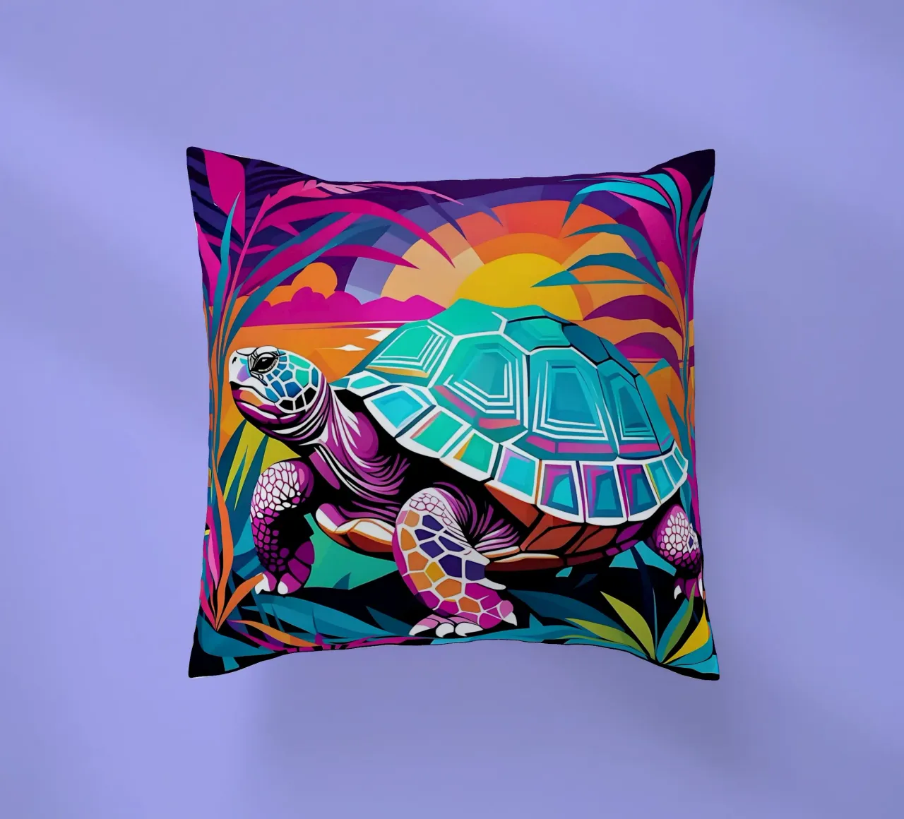 Turtle_style_E_1 decorative cushion by Tierisch bunt by LK