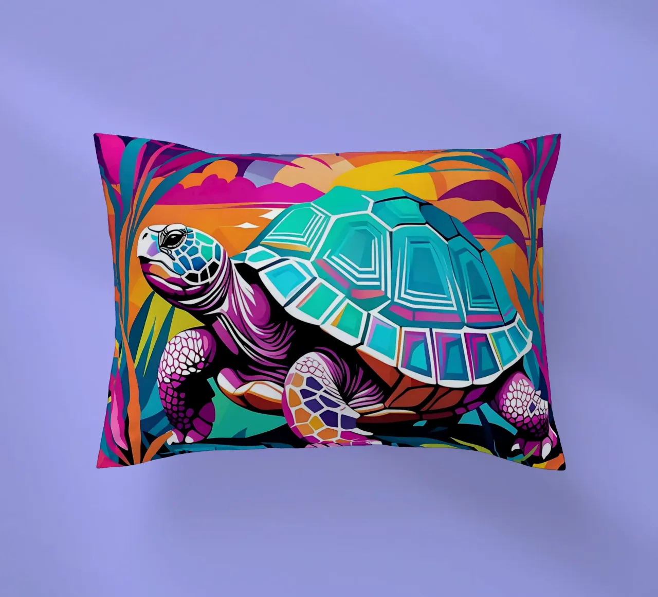 Turtle_style_E_1 decorative cushion by Tierisch bunt by LK