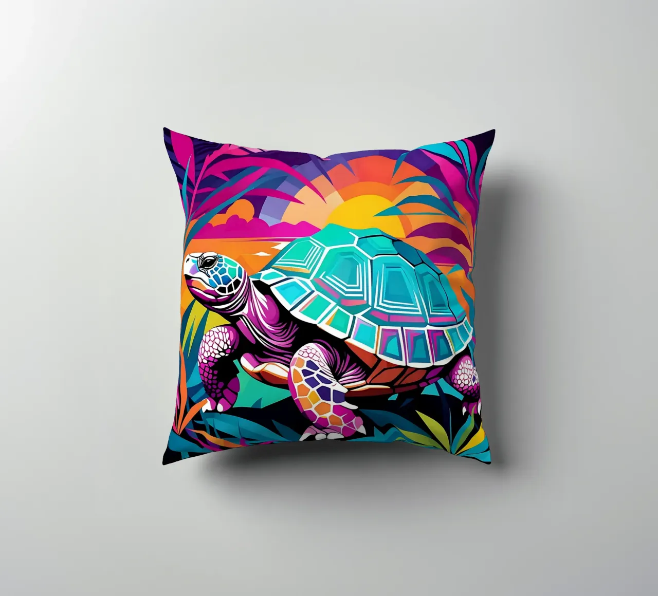 Turtle_style_E_1 decorative cushion by Tierisch bunt by LK