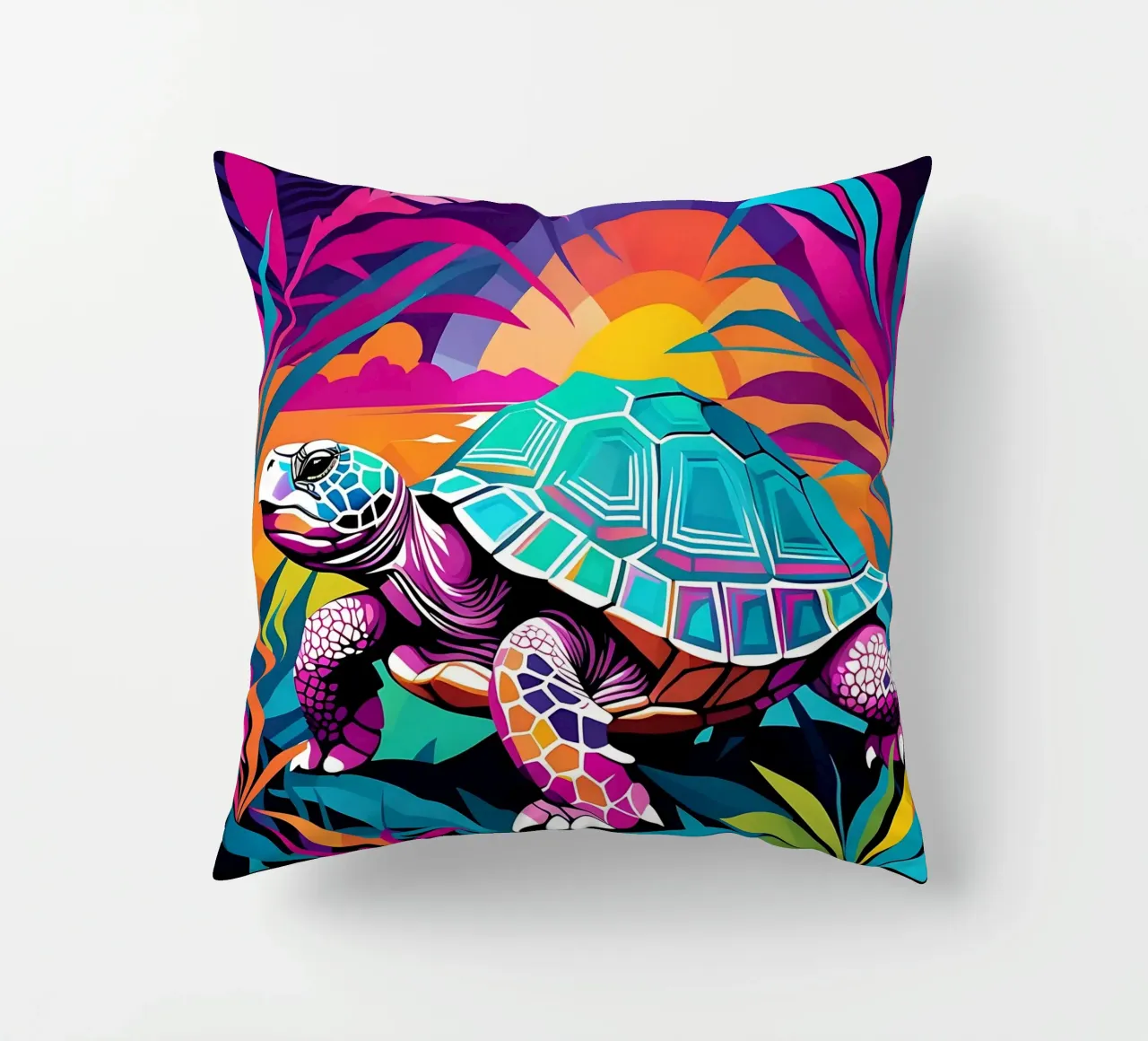 Turtle_style_E_1 decorative cushion by Tierisch bunt by LK