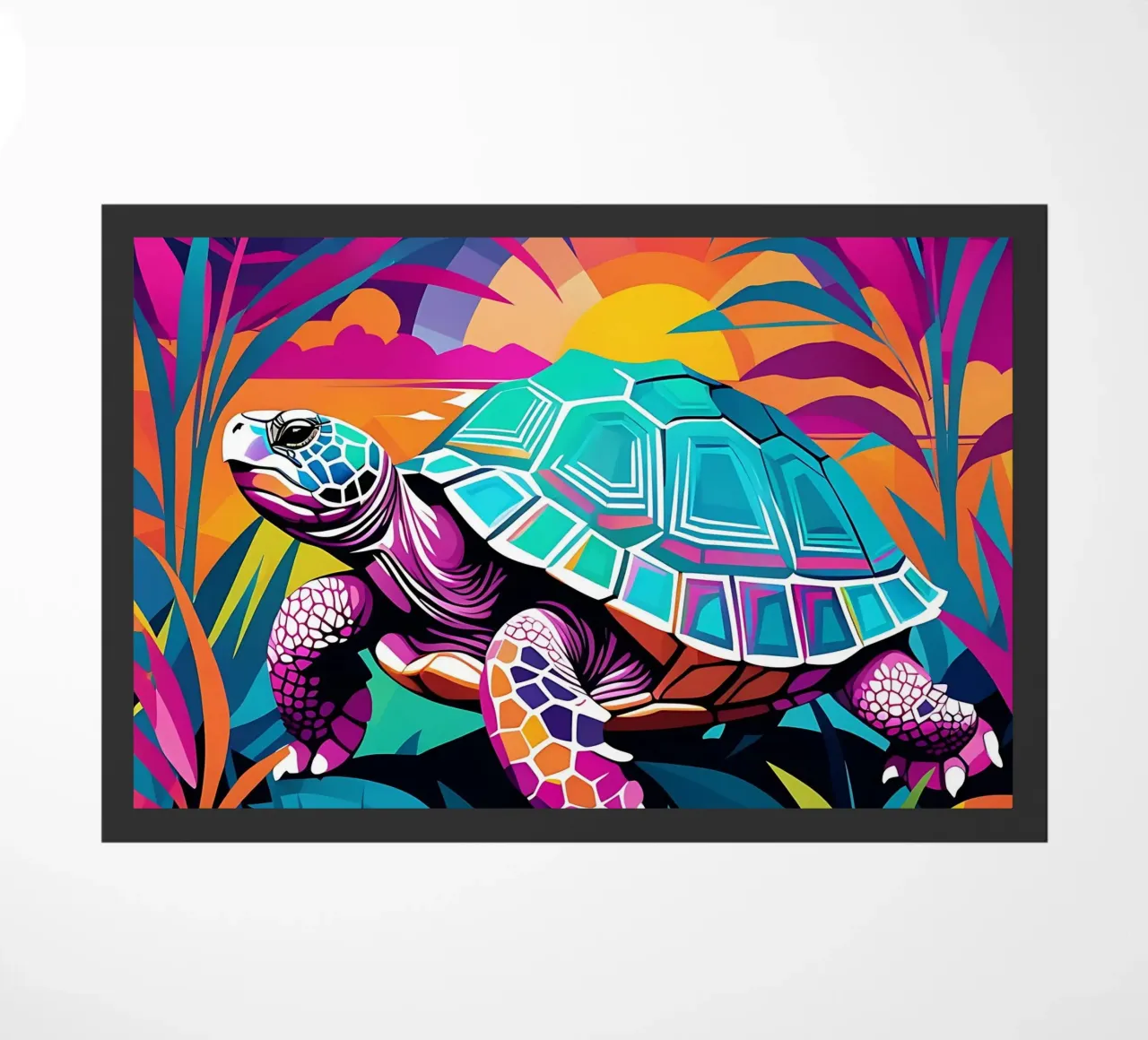 Turtle_style_E_1 doormat by Tierisch bunt by LK