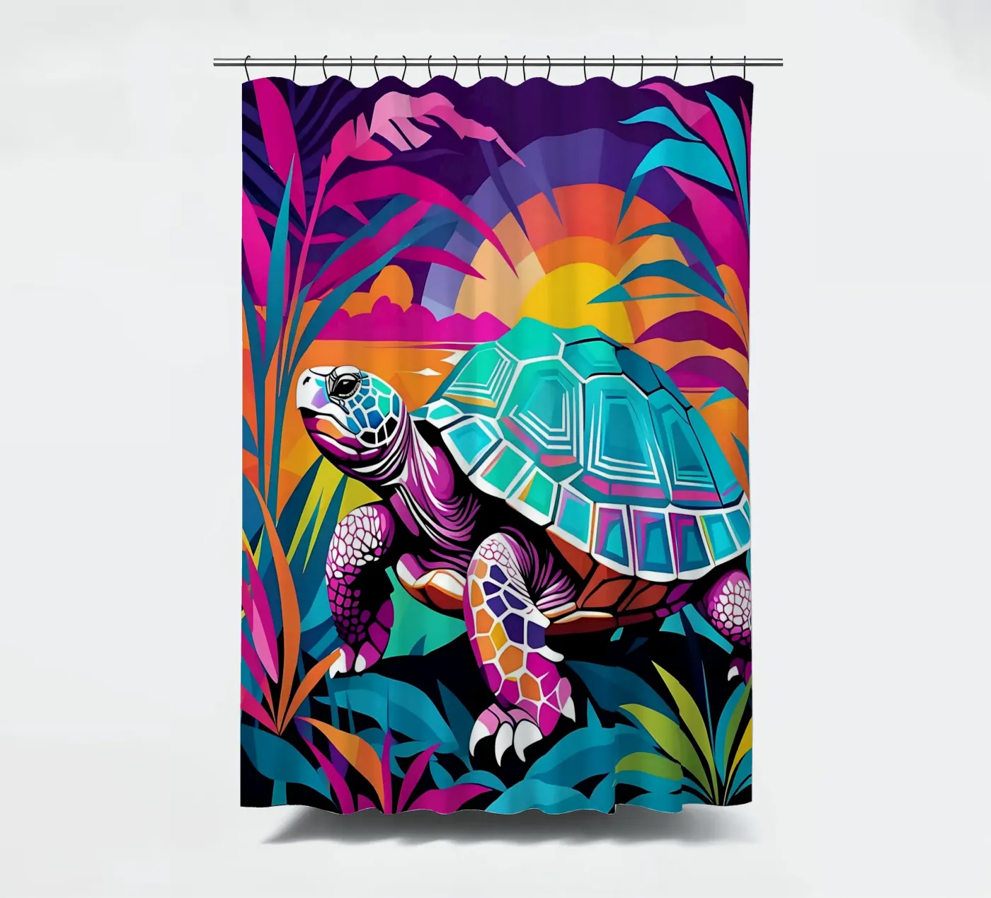 Turtle_style_E_1 Duschvorhang von Tierisch bunt by LK