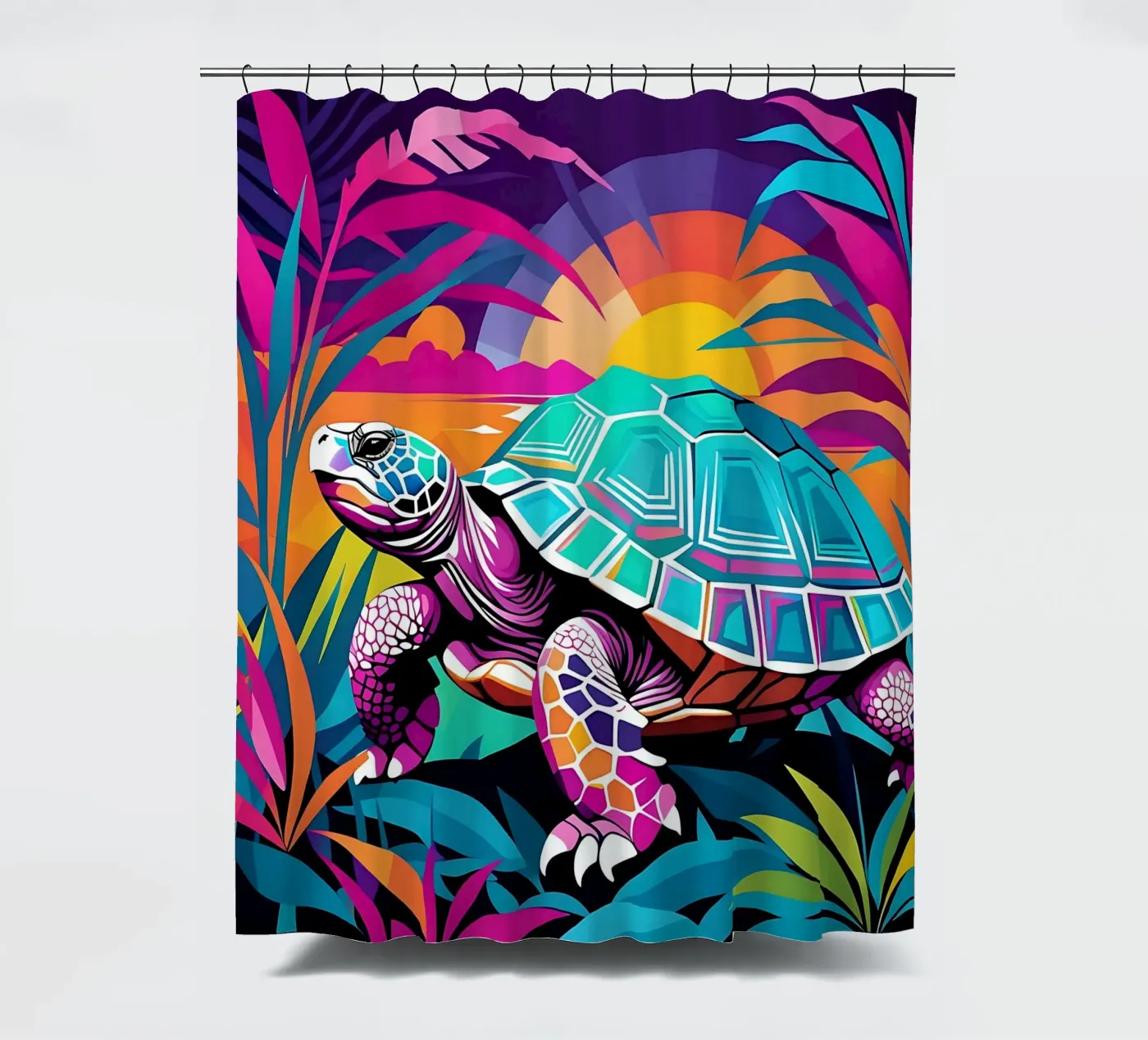 Turtle_style_E_1 Duschvorhang von Tierisch bunt by LK