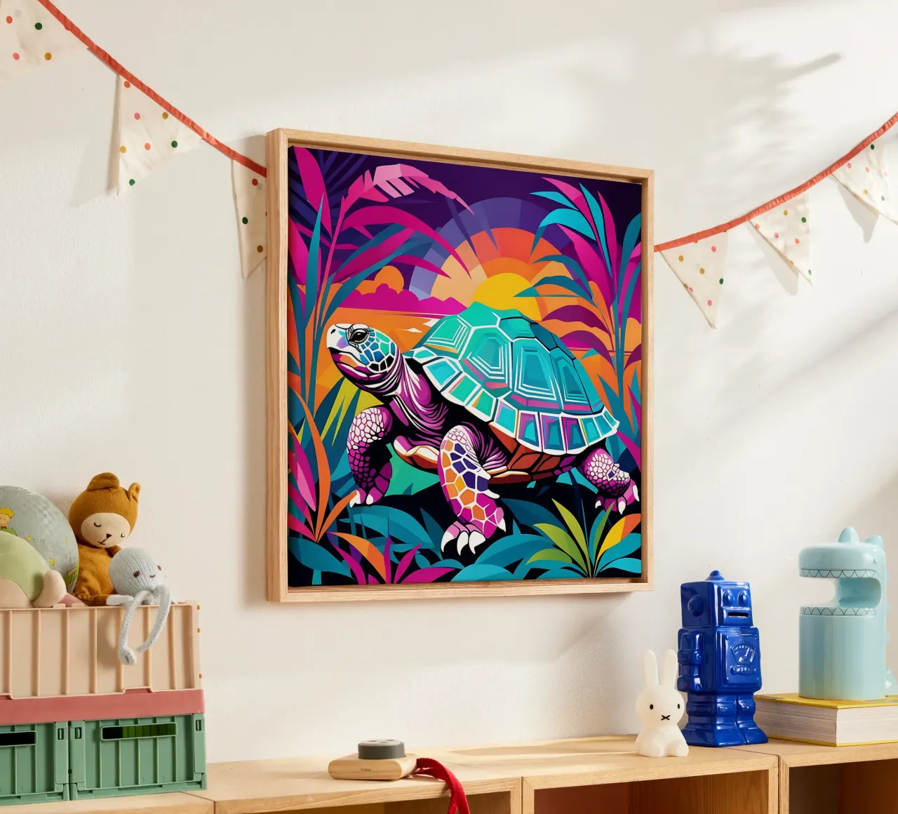 Turtle_style_E_1 canvas by Tierisch bunt by LK